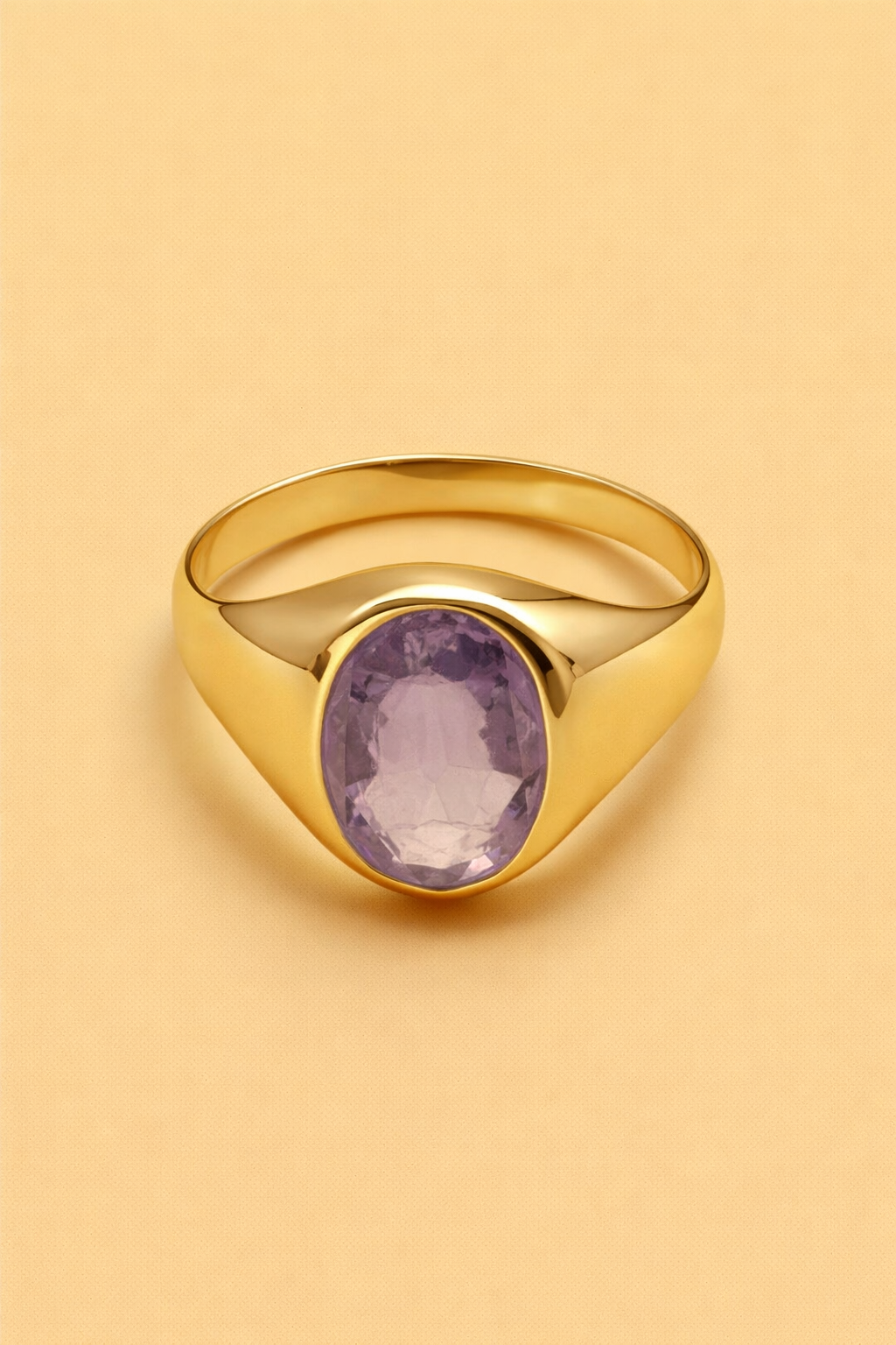 #830 Massiver 14k Ring mit Amethyst - RG 58
