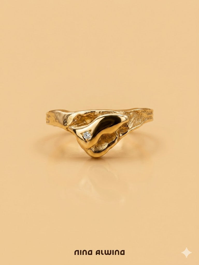 #721 8k Ring mit Diamant - RG 60