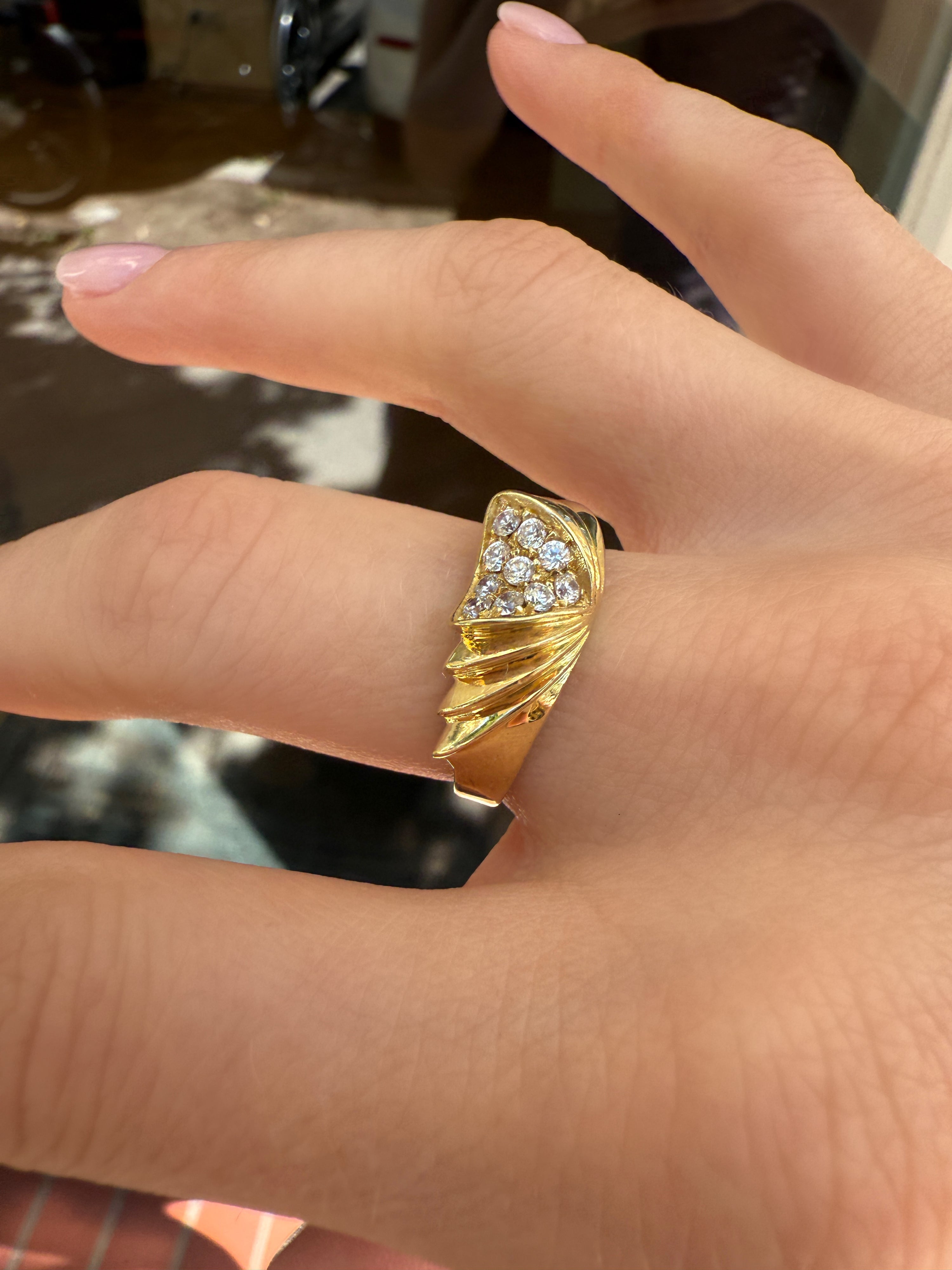 #1054 14k Ring mit Zirkonia - RG 56