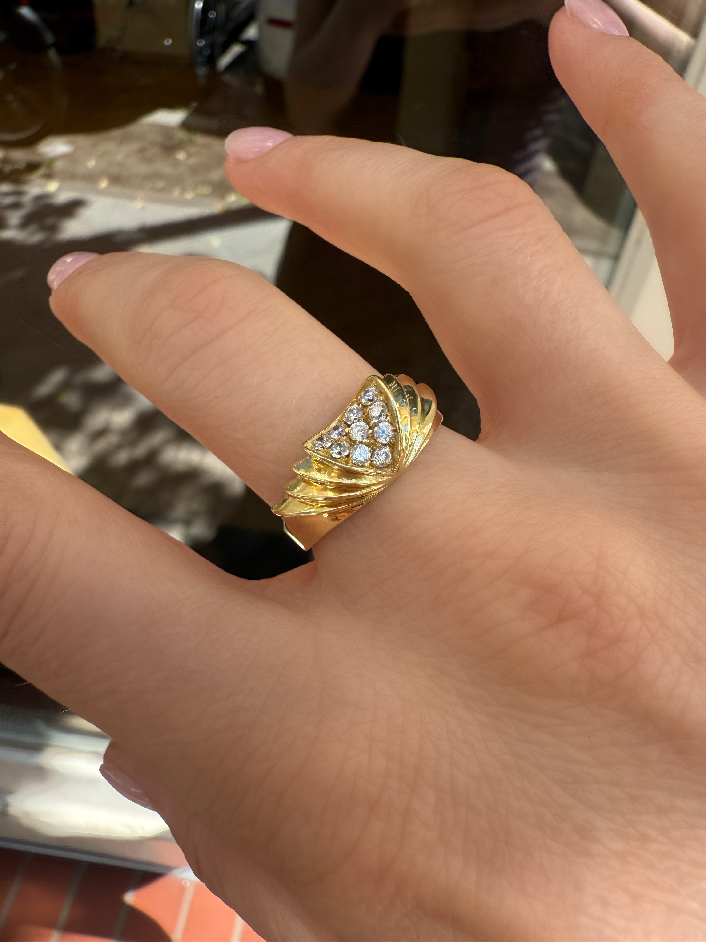 #1054 14k Ring mit Zirkonia - RG 56