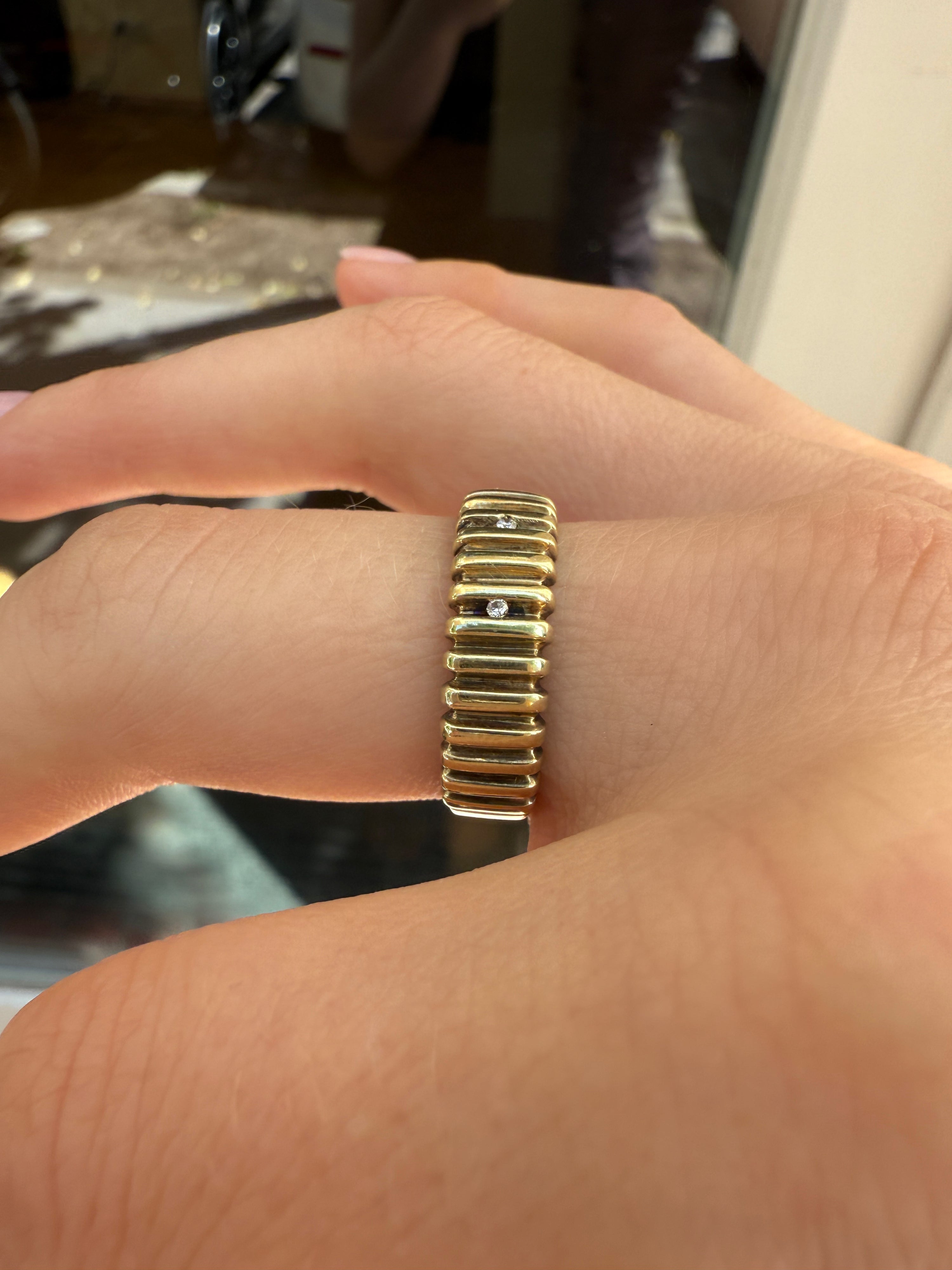 #1062 14k Ring mit Diamanten - RG 58
