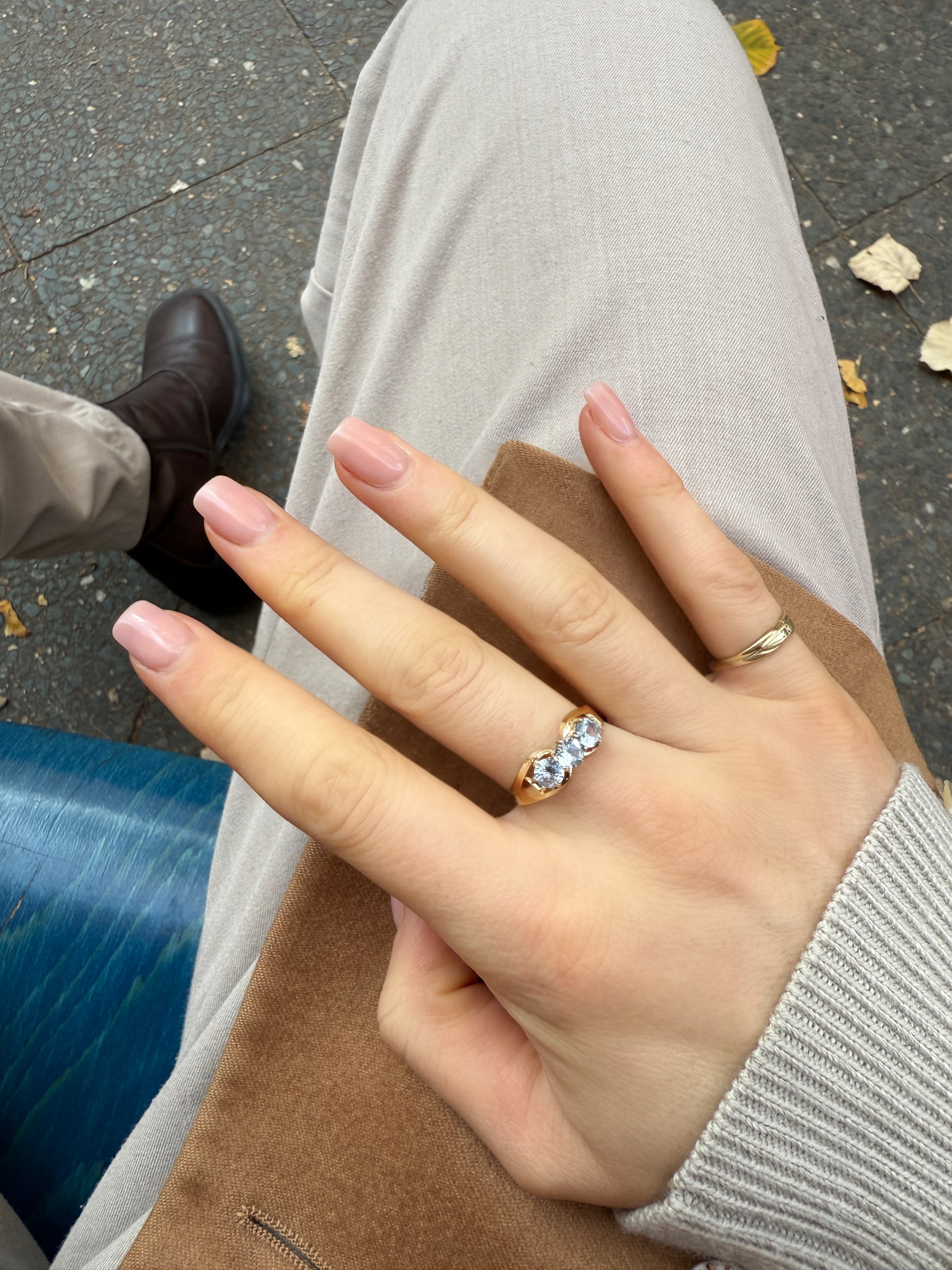 #269 8k Ring mit Aquamarinen - RG 60