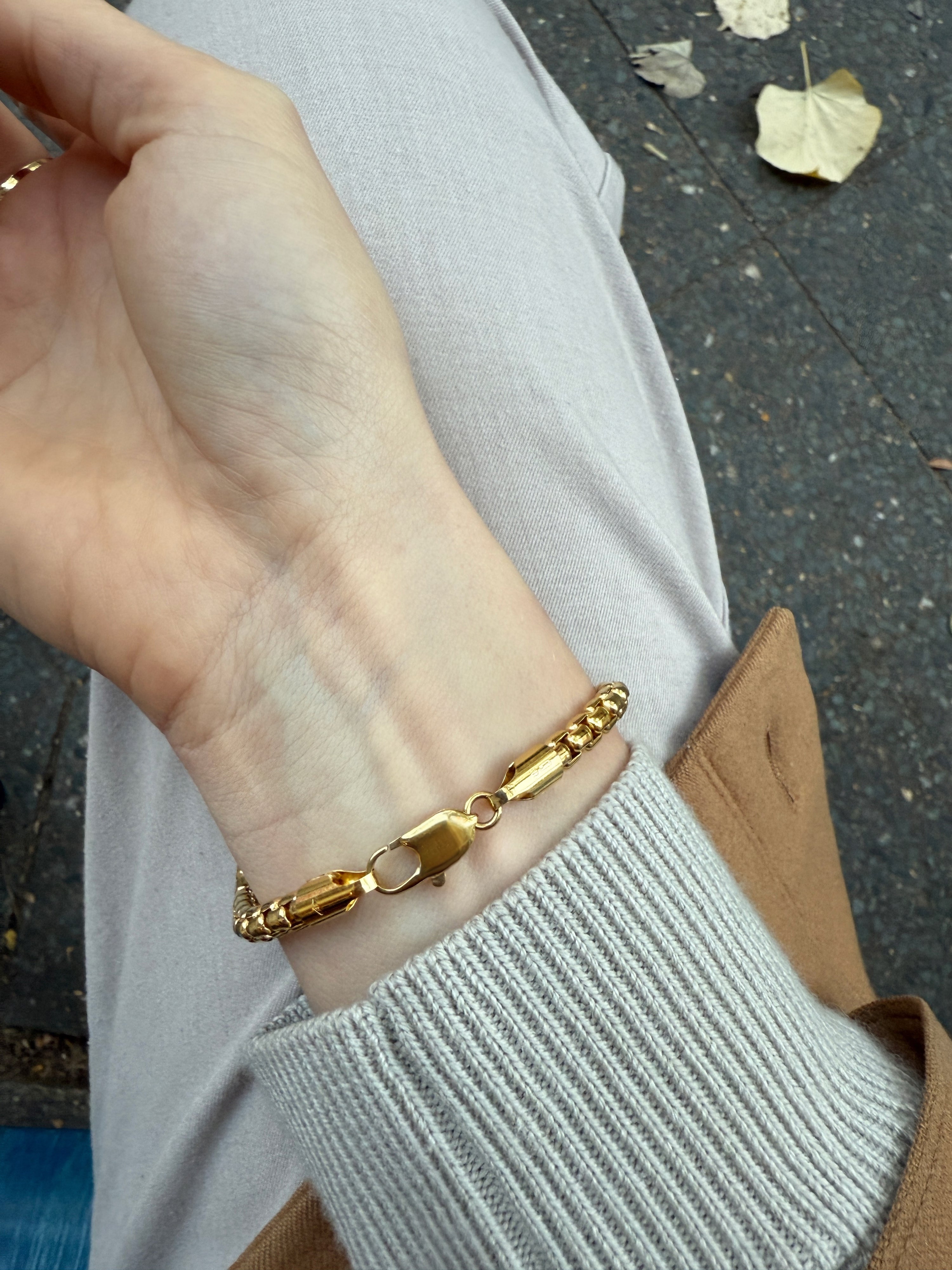 #214 massives 8k Armband - 19cm