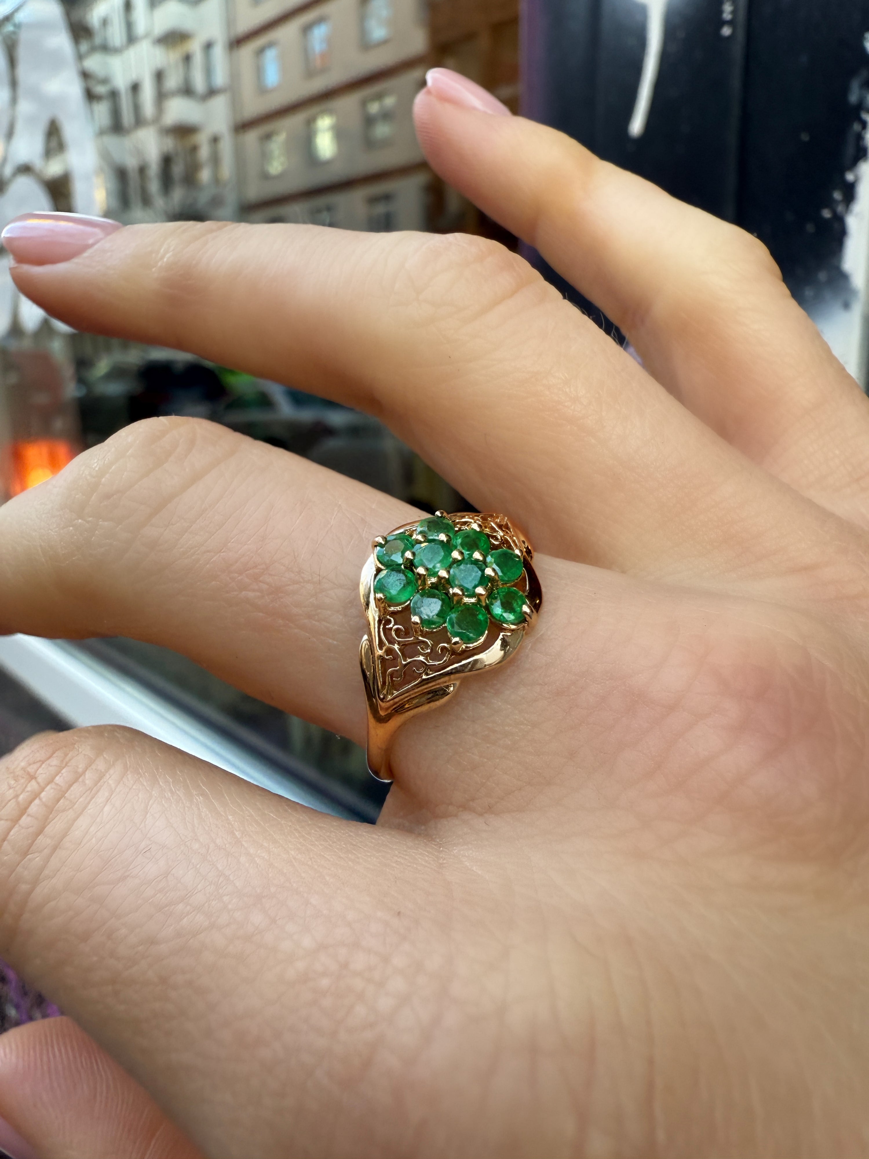 #344 8k Ring mit Smaragden - RG 58