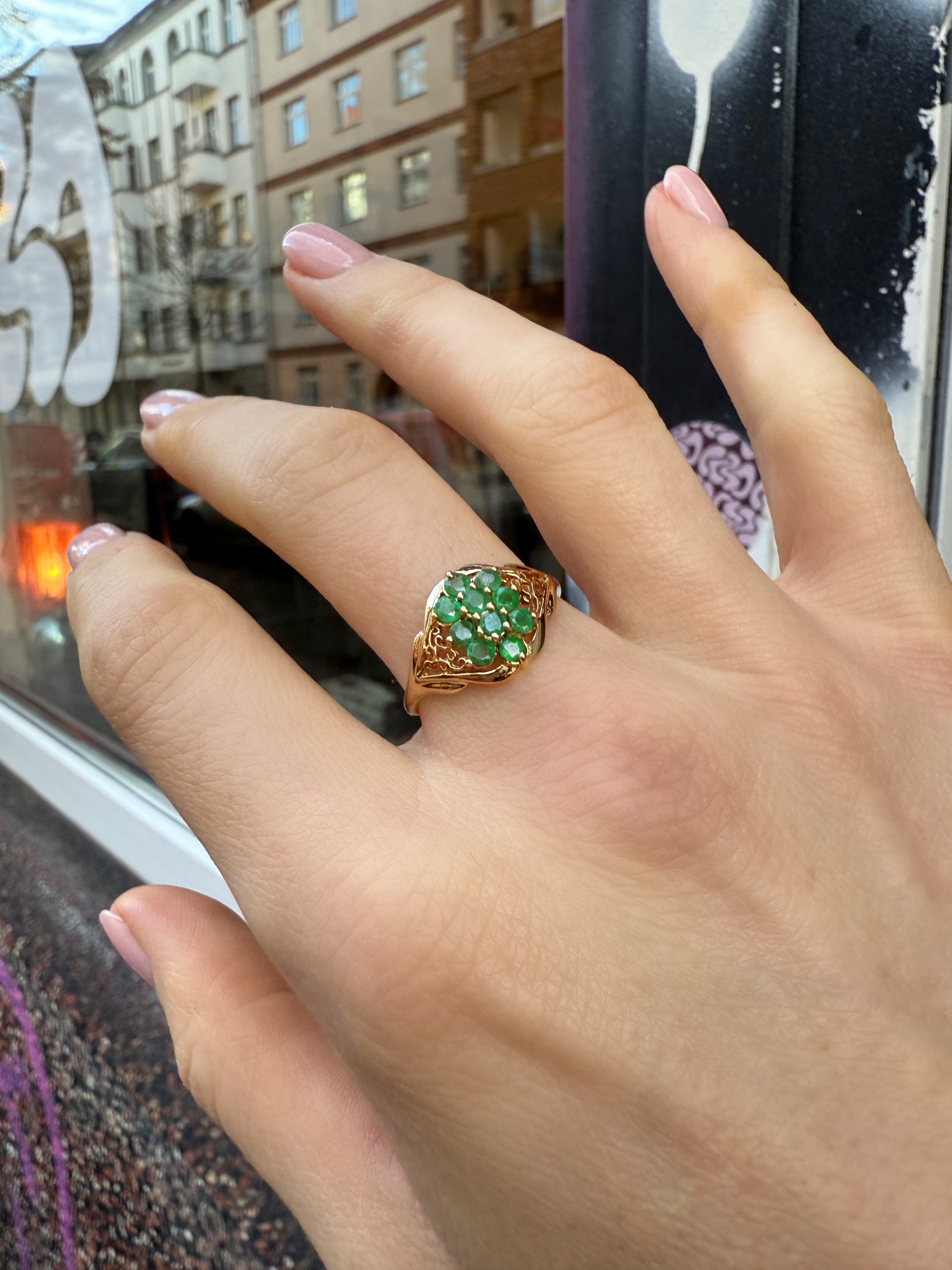 #344 8k Ring mit Smaragden - RG 58