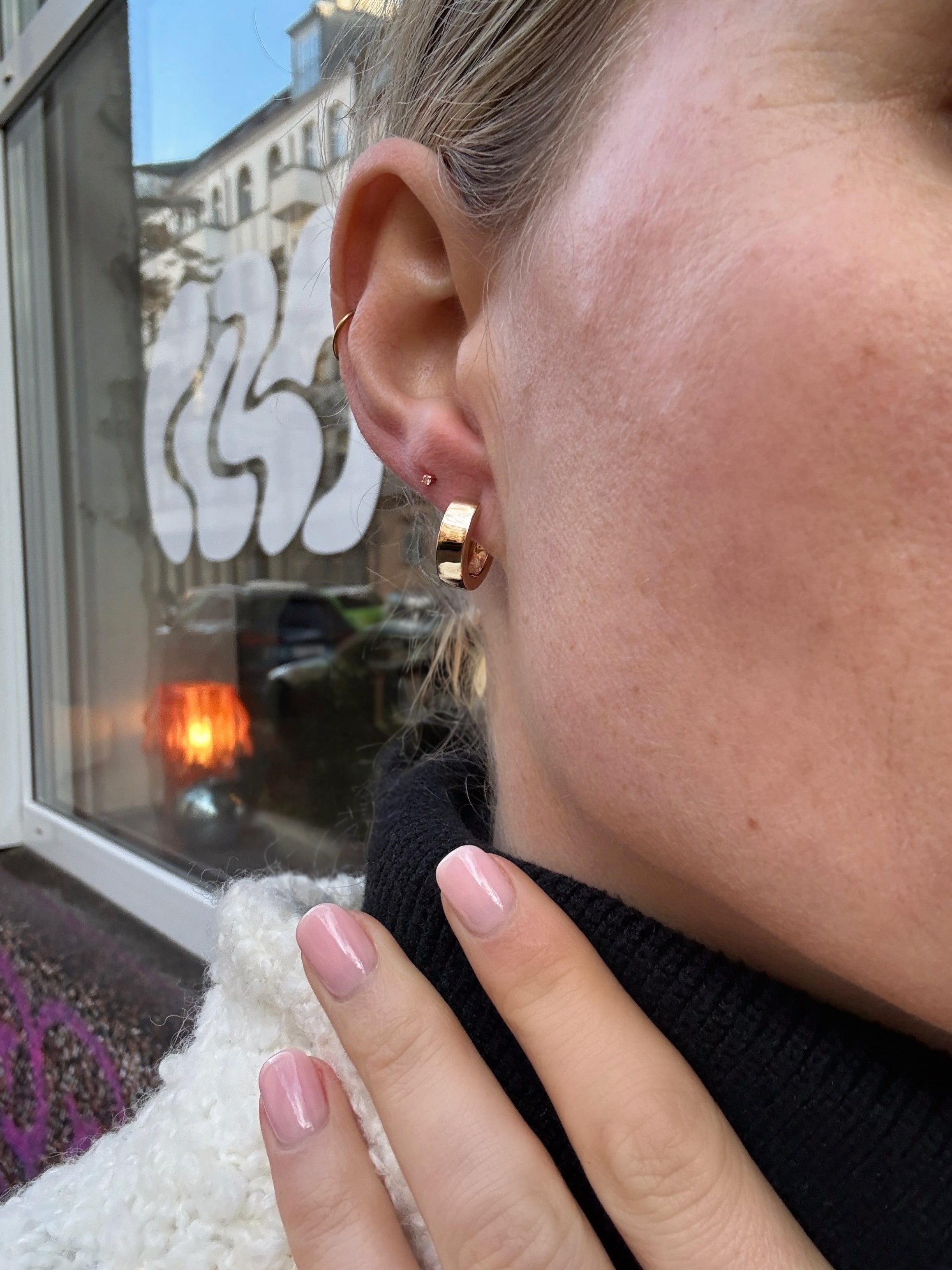 #366 Massive 8k Creolen - 1,4cm