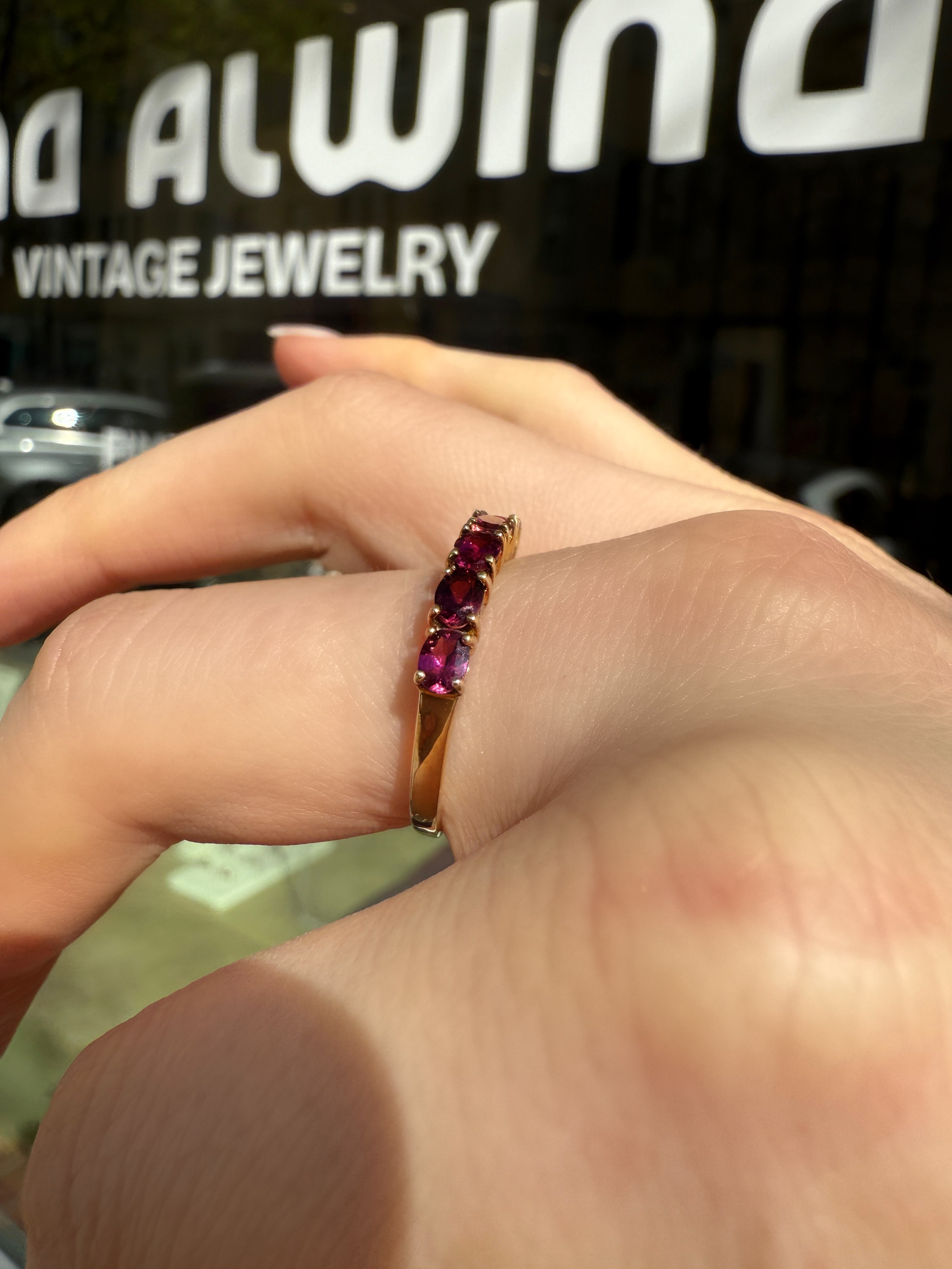 #856 9k Ring mit Rubellit - RG 61