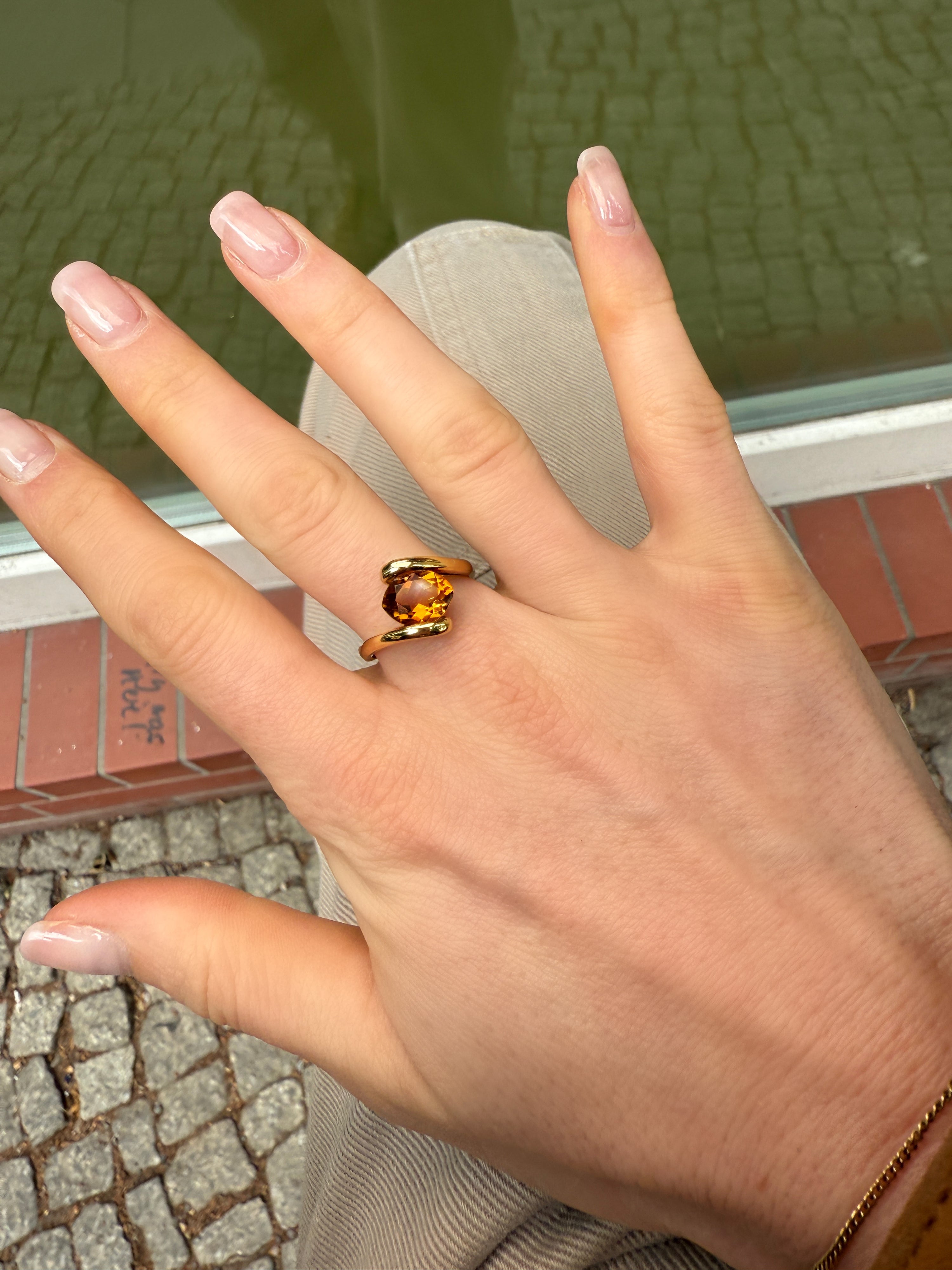 #961 9k Ring mit Quarz - RG 60