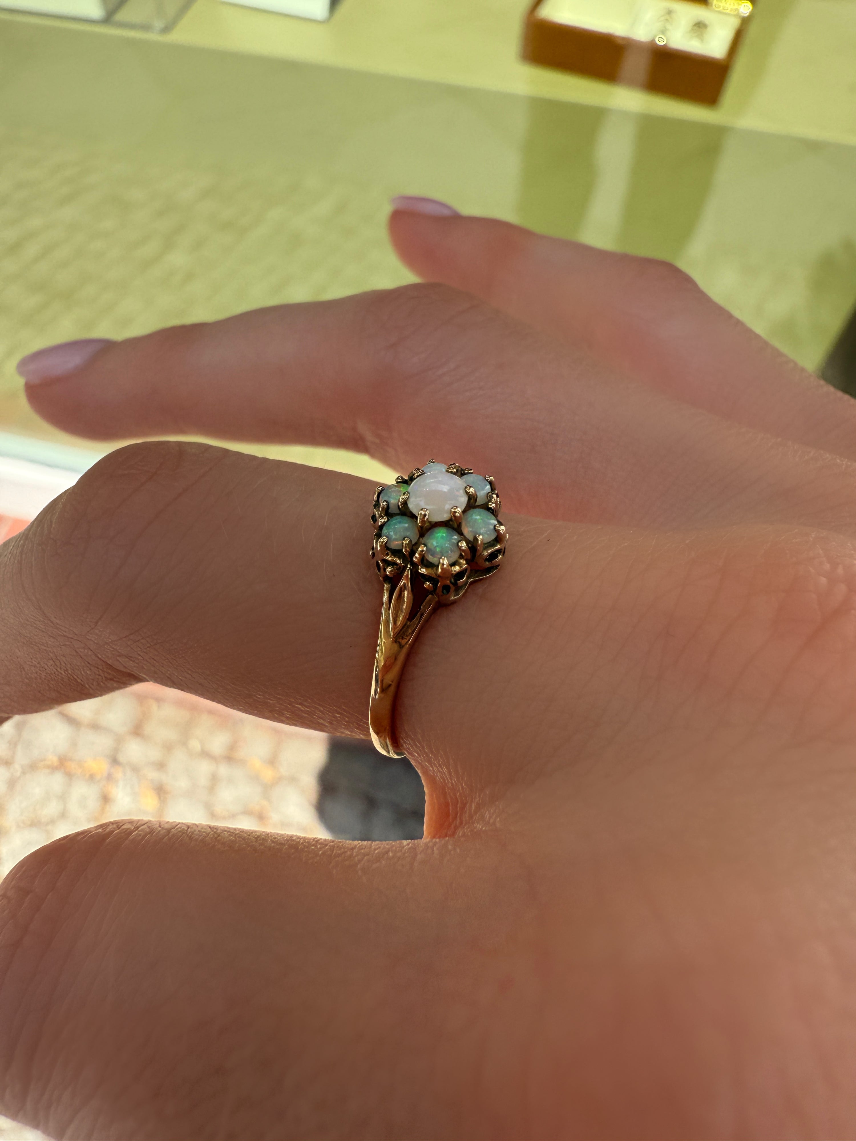 #1069 8k Ring mit 7 Opalen - RG 56