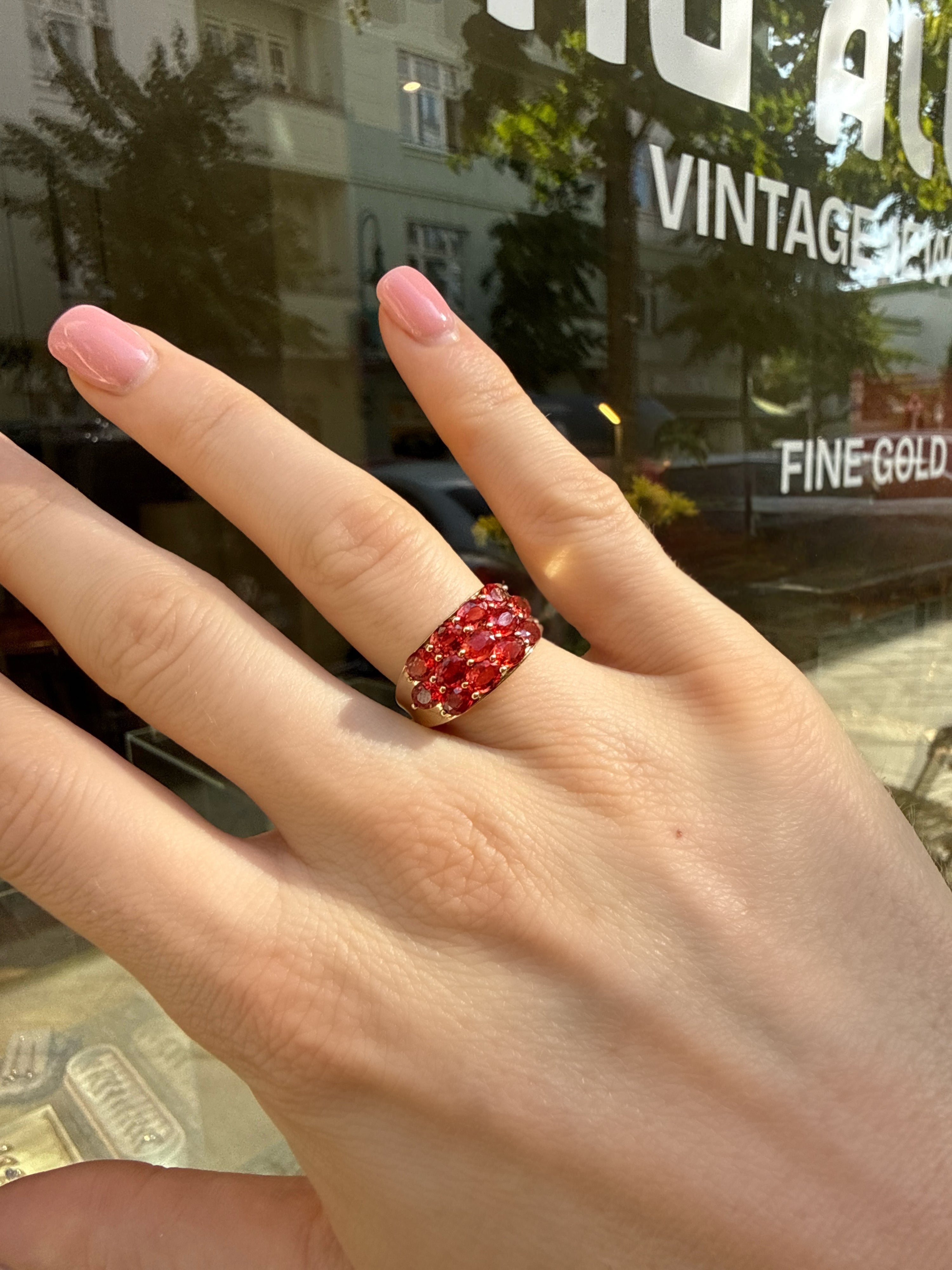 #1342 9k Ring mit Saphiren - RG 54