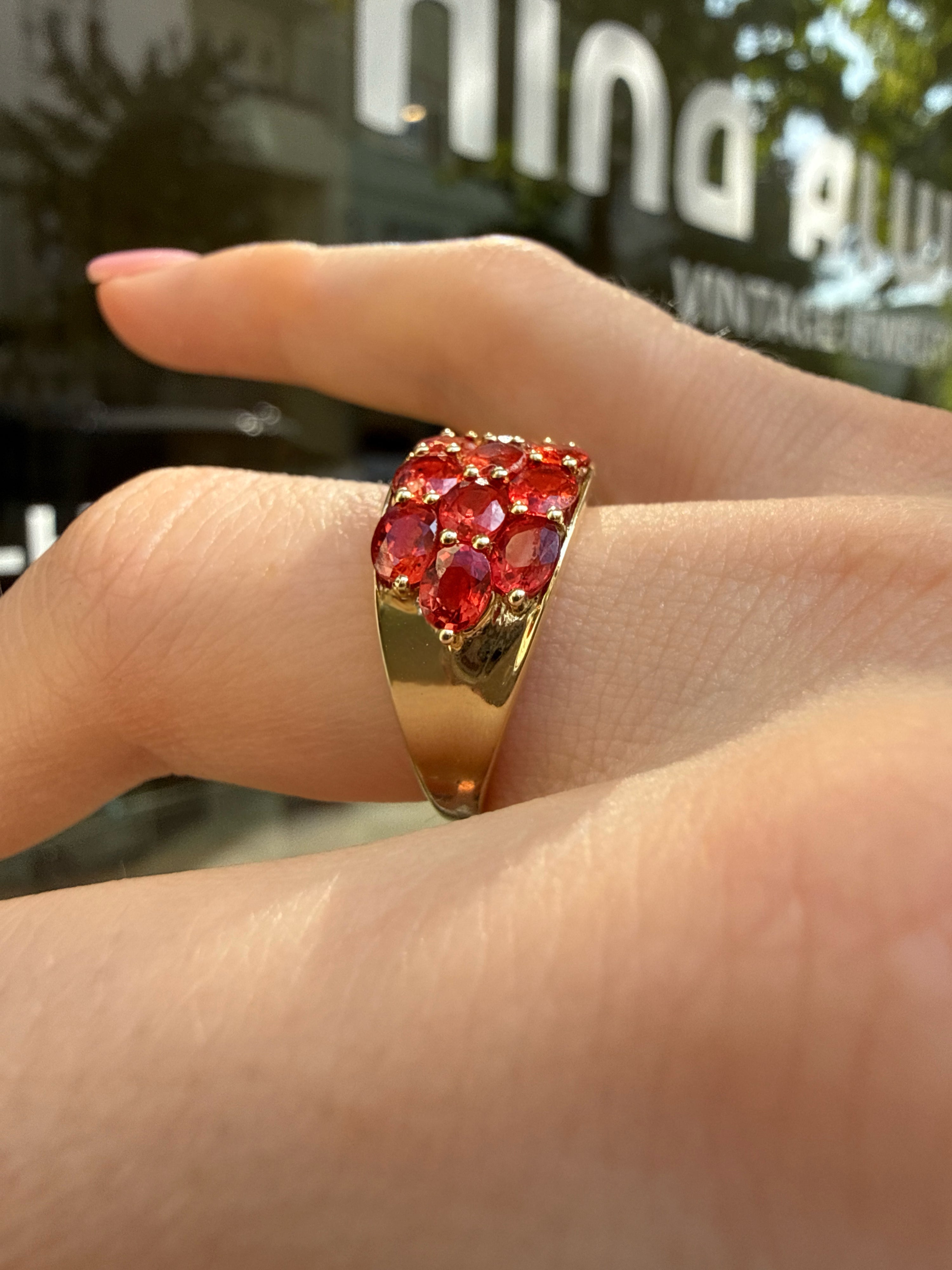 #1342 9k Ring mit Saphiren - RG 54