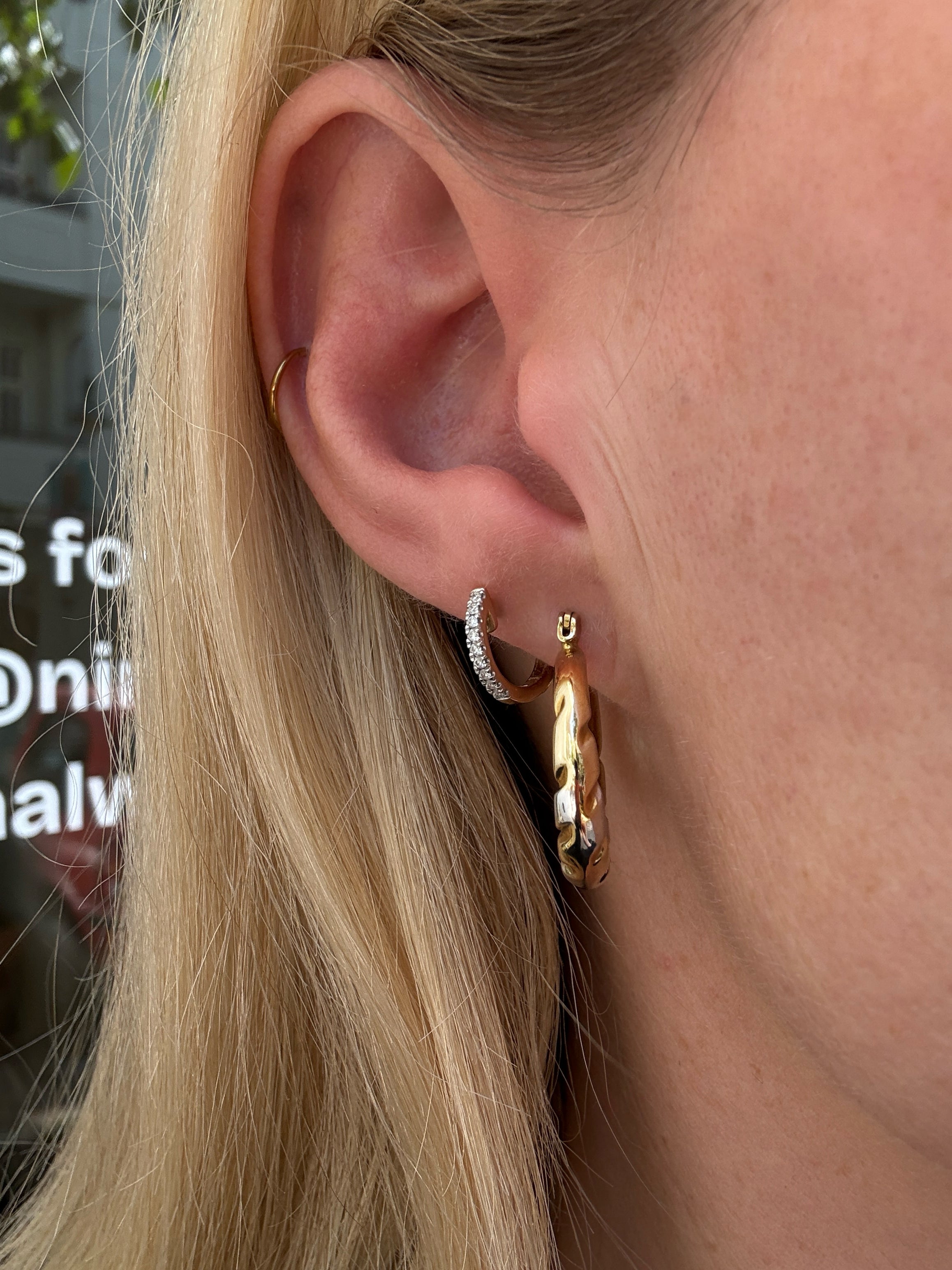 #1201 14k Hoop Earrings - 2cm