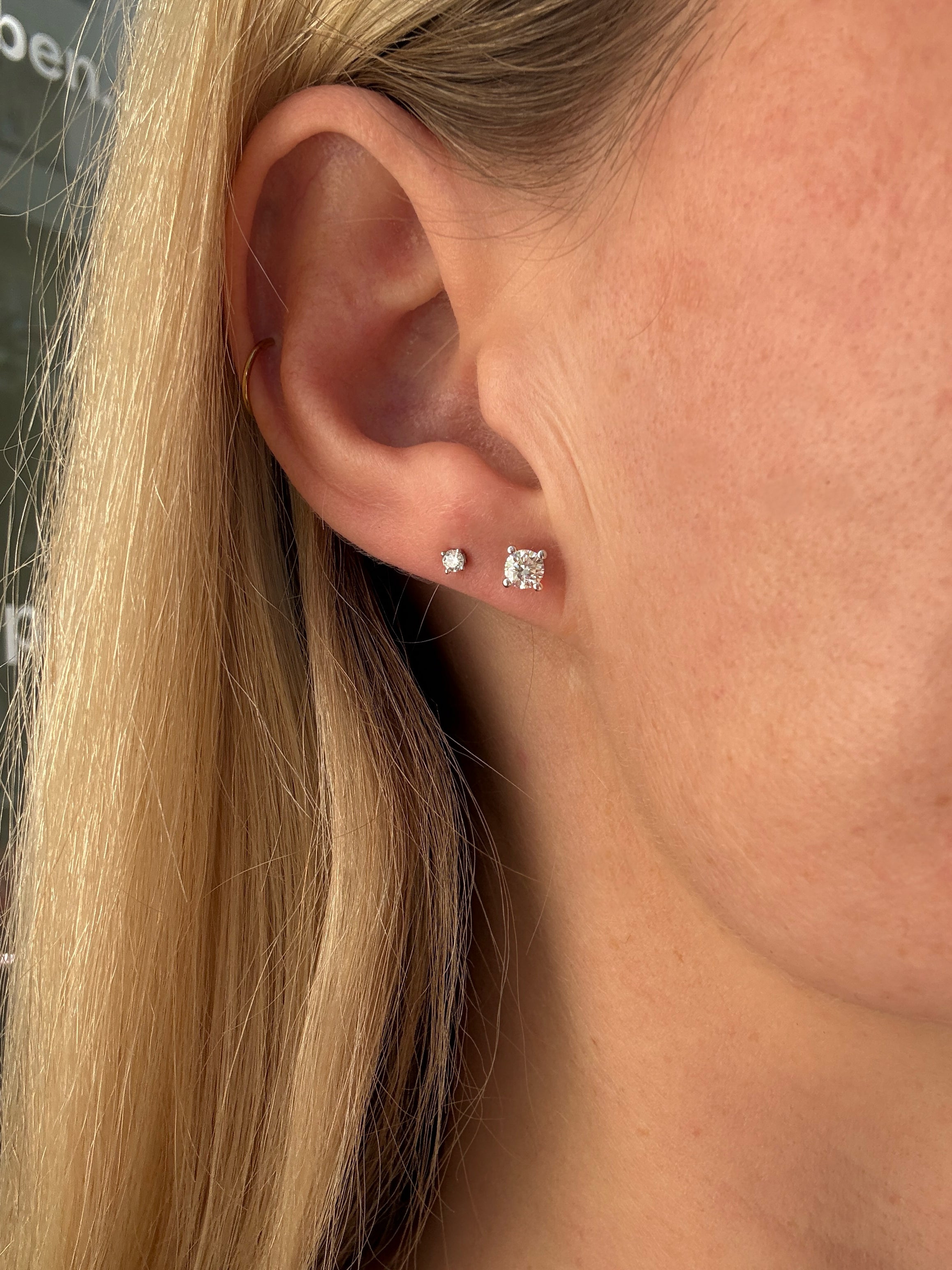 #1338 14k Ohrringe Diamant - 0.4ct