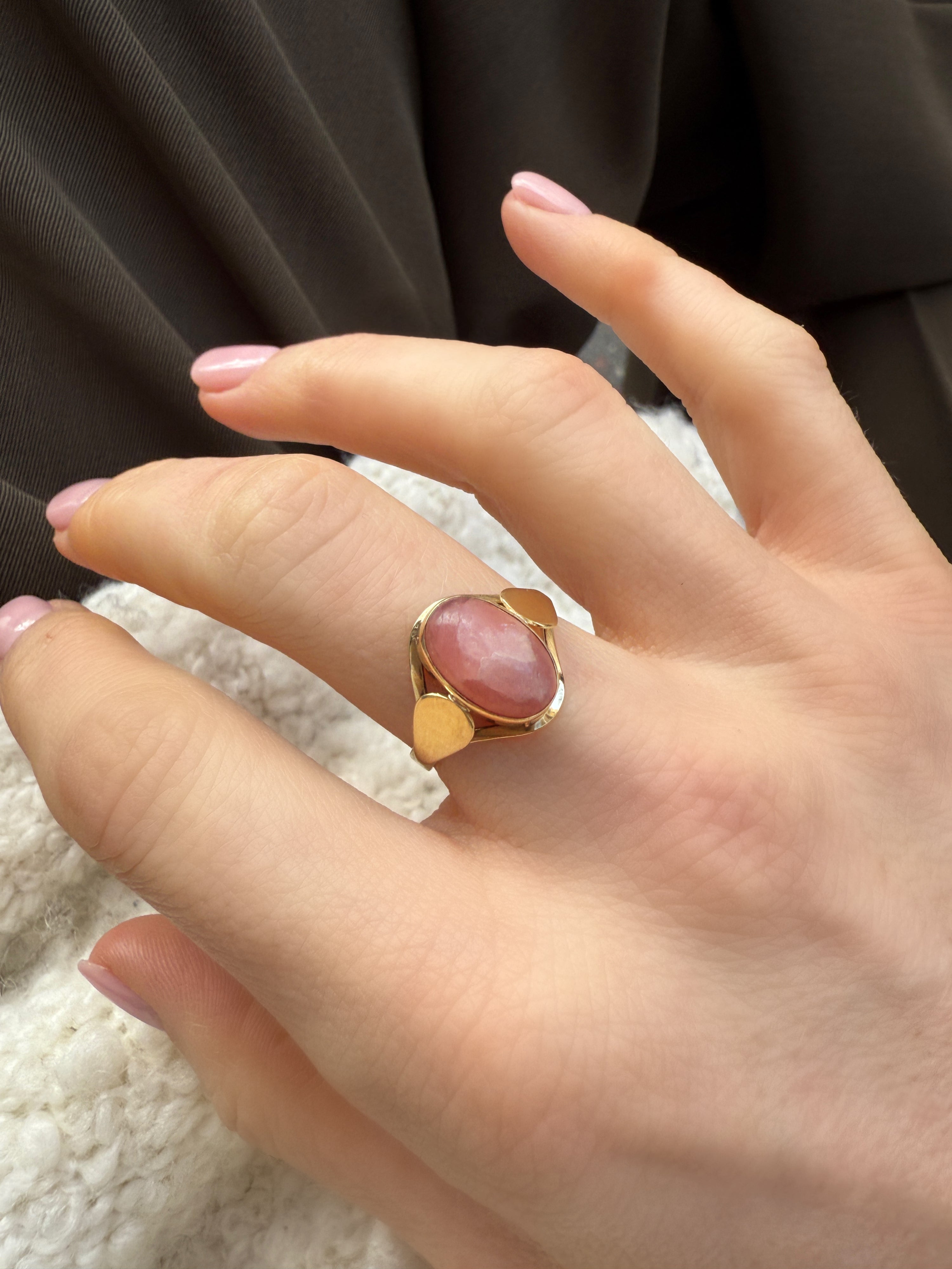 #373 8k Ring mit Rosenquarz - RG 56