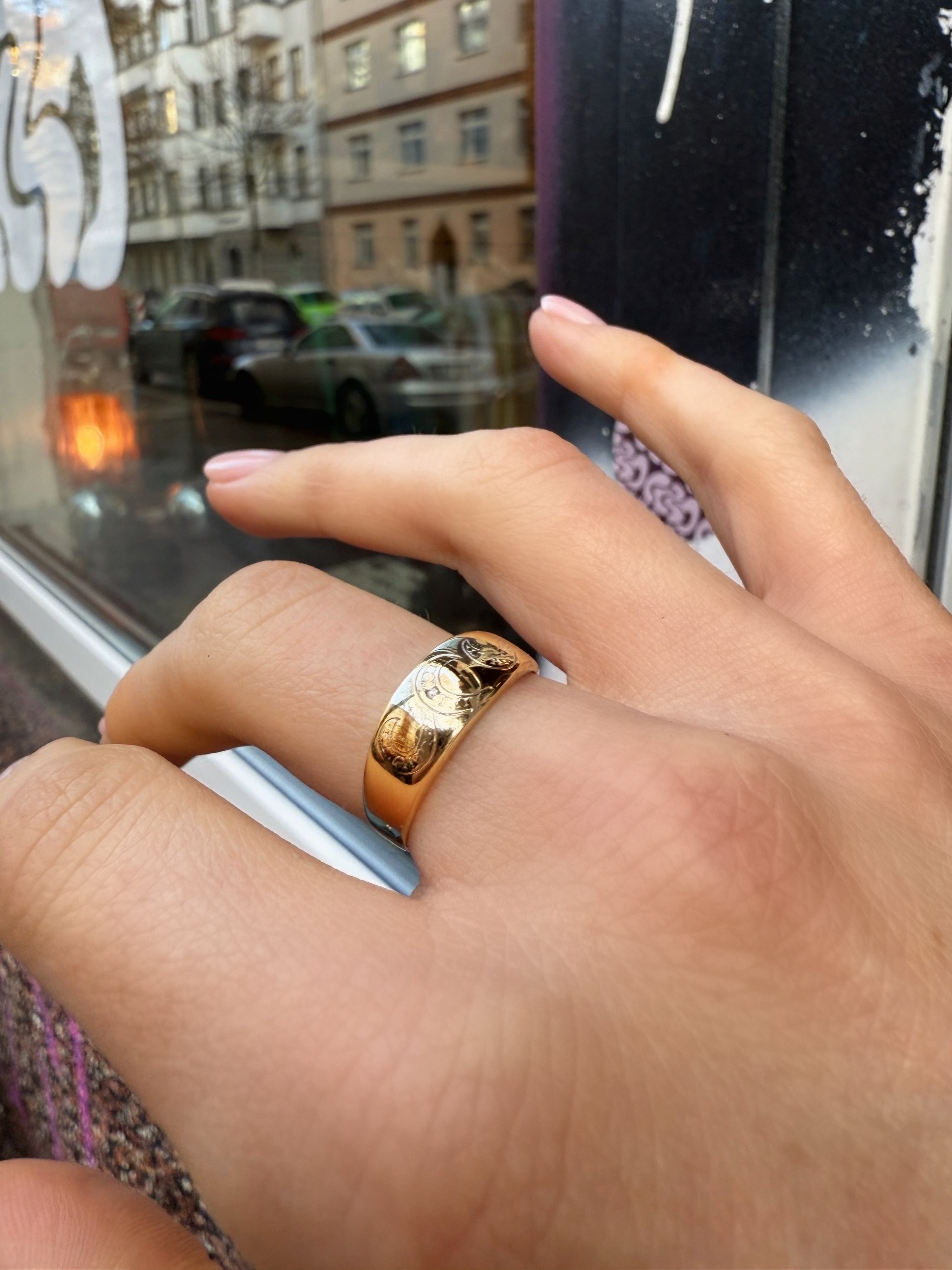 #339 8k Ring mit Diamant - RG 57