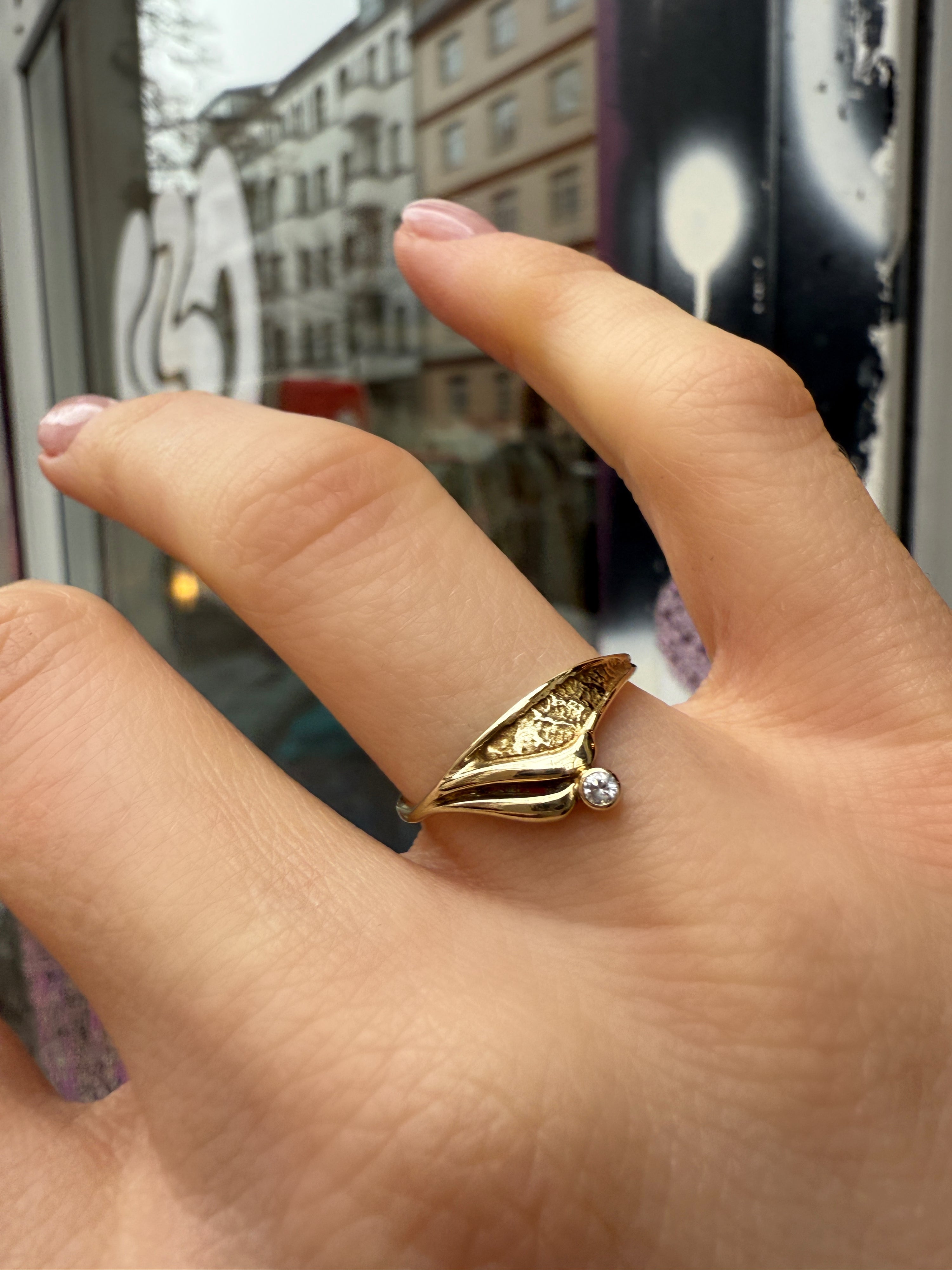 #614 8k Ring mit Zirkon - RG 54