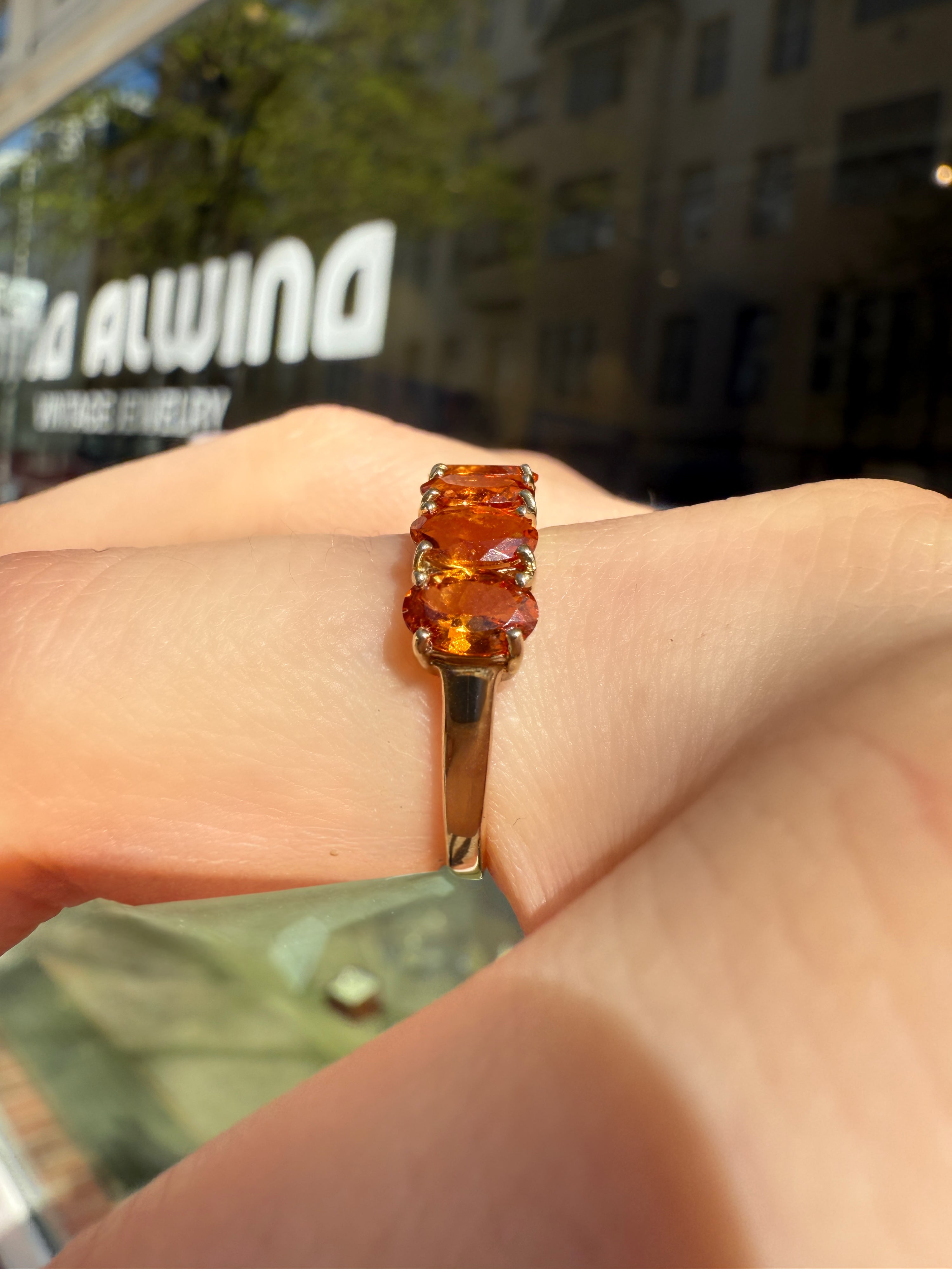#858 9k Ring mit Hessonit - RG 55