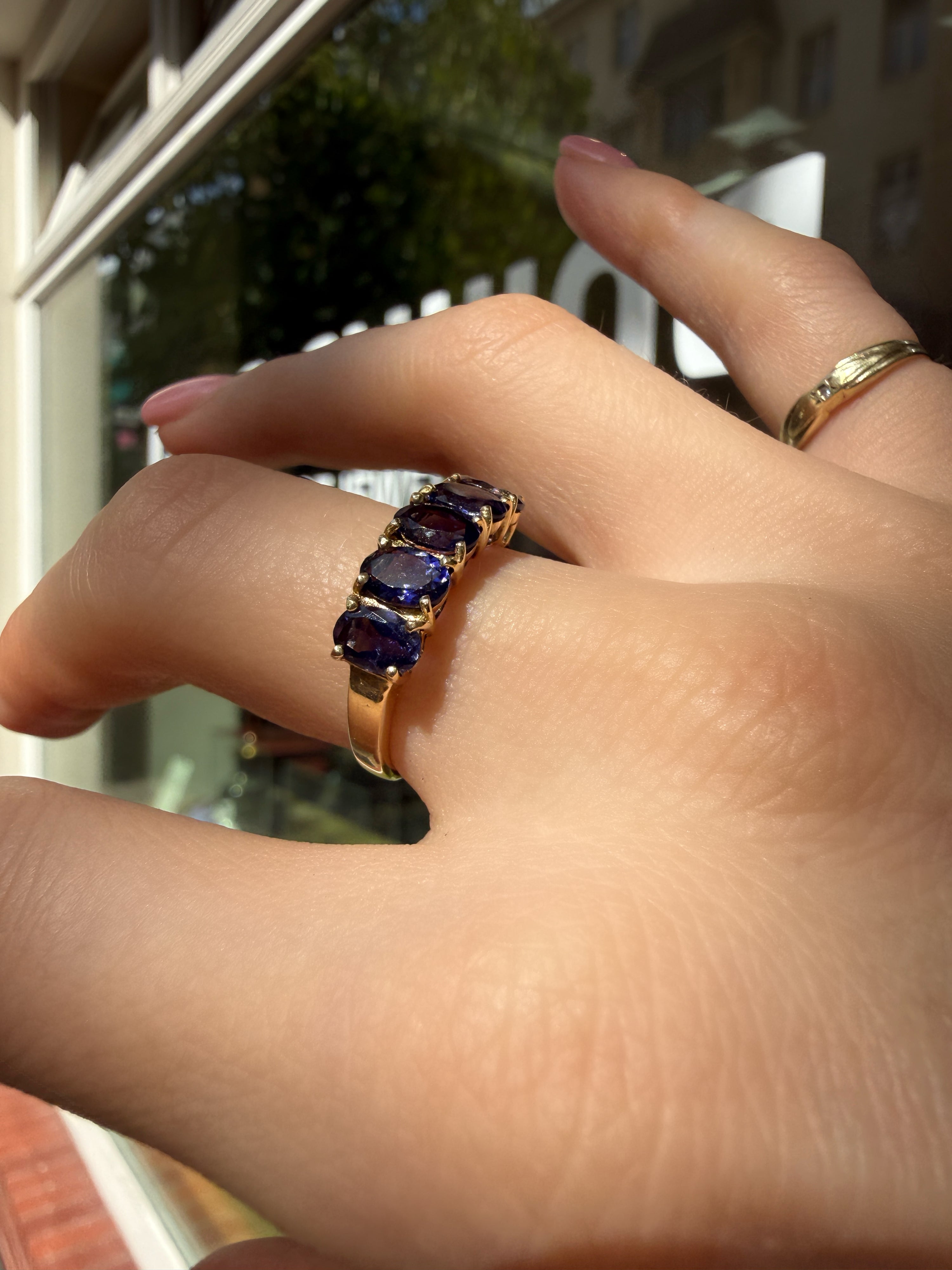 #1343 9k Ring mit Ceylon-Iolith - RG 56