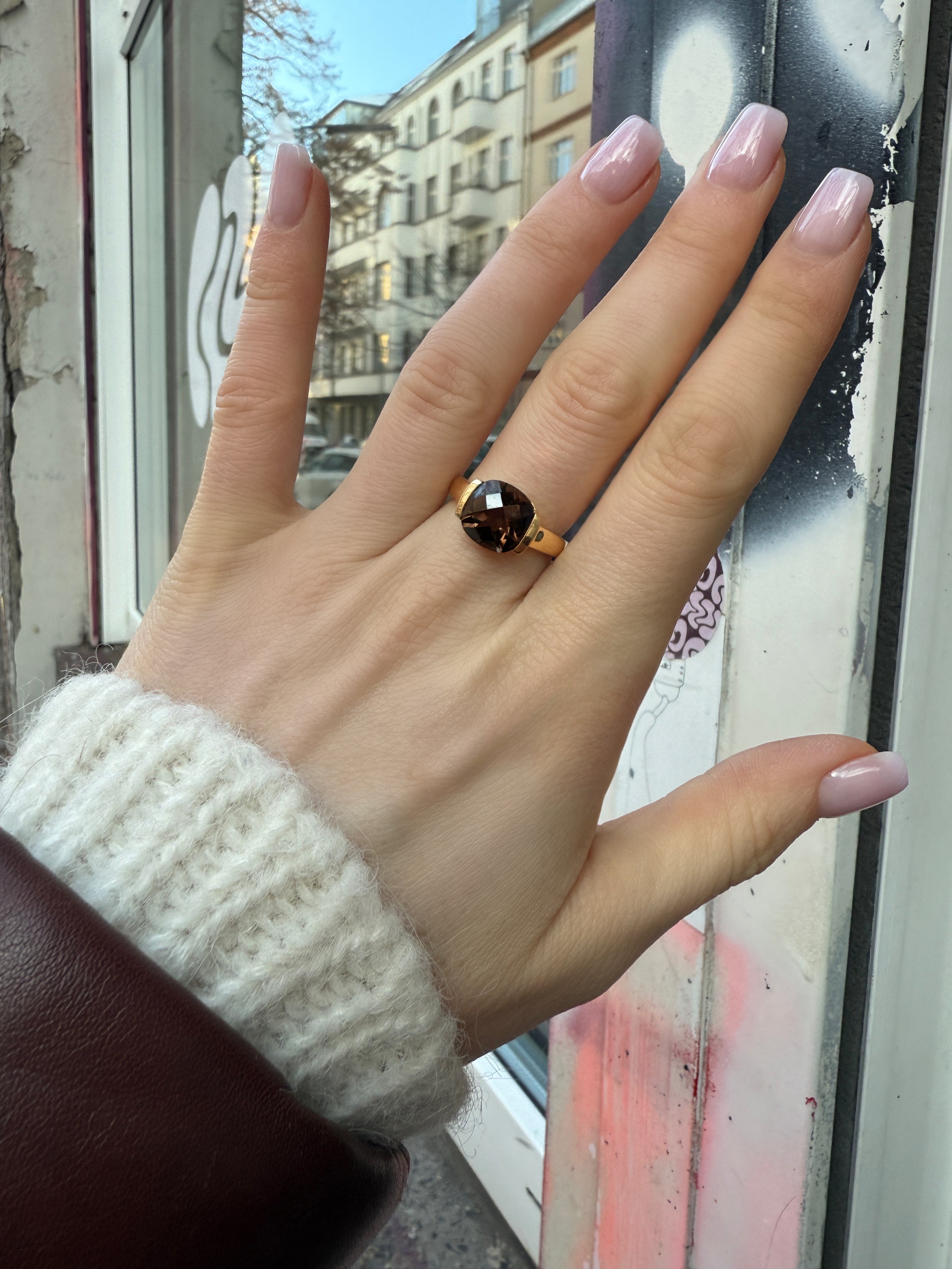 #533 8k Ring mit Rauchquarz - RG 54