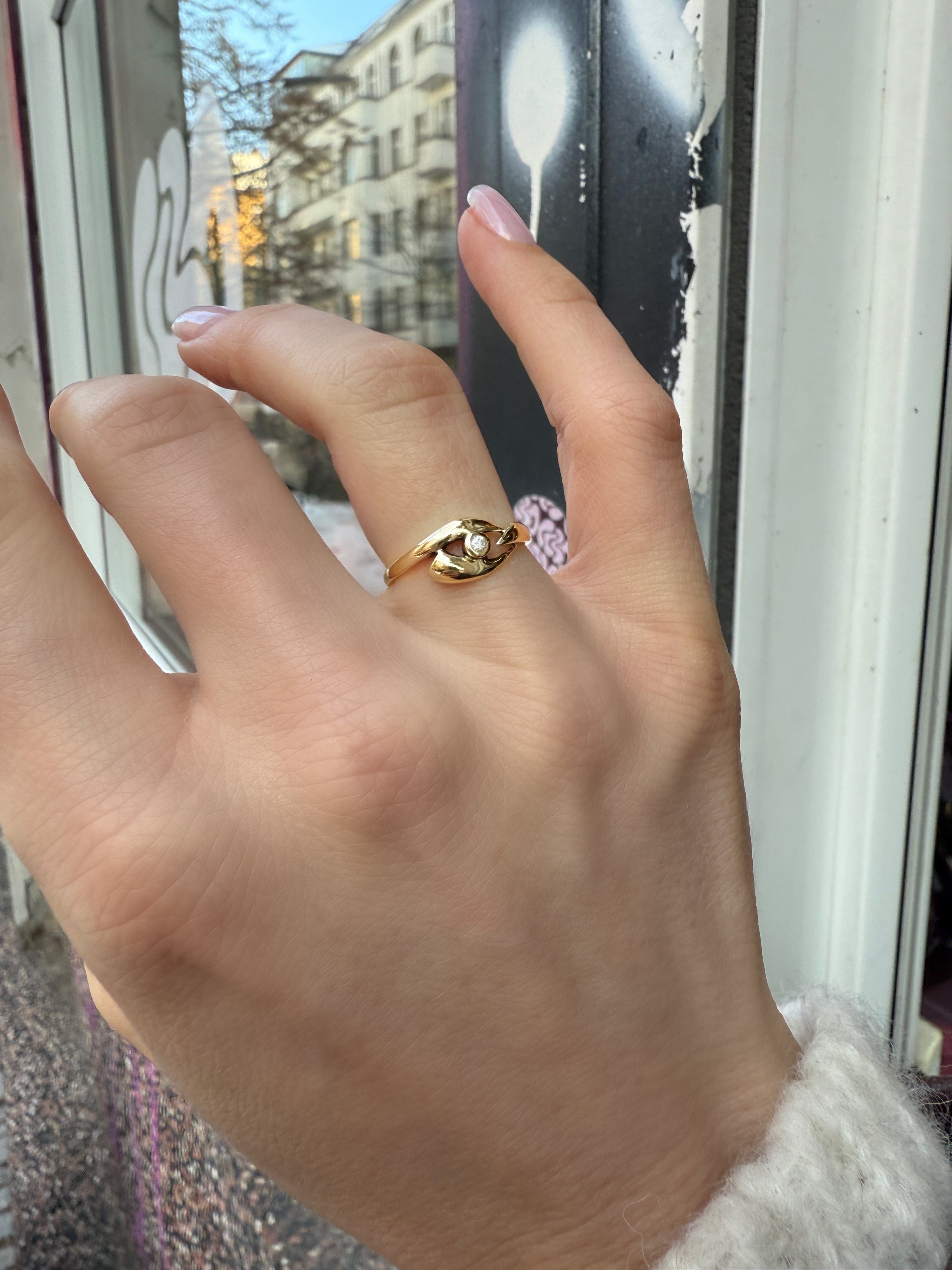 #522 8k Ring mit Zirkon - RG 52