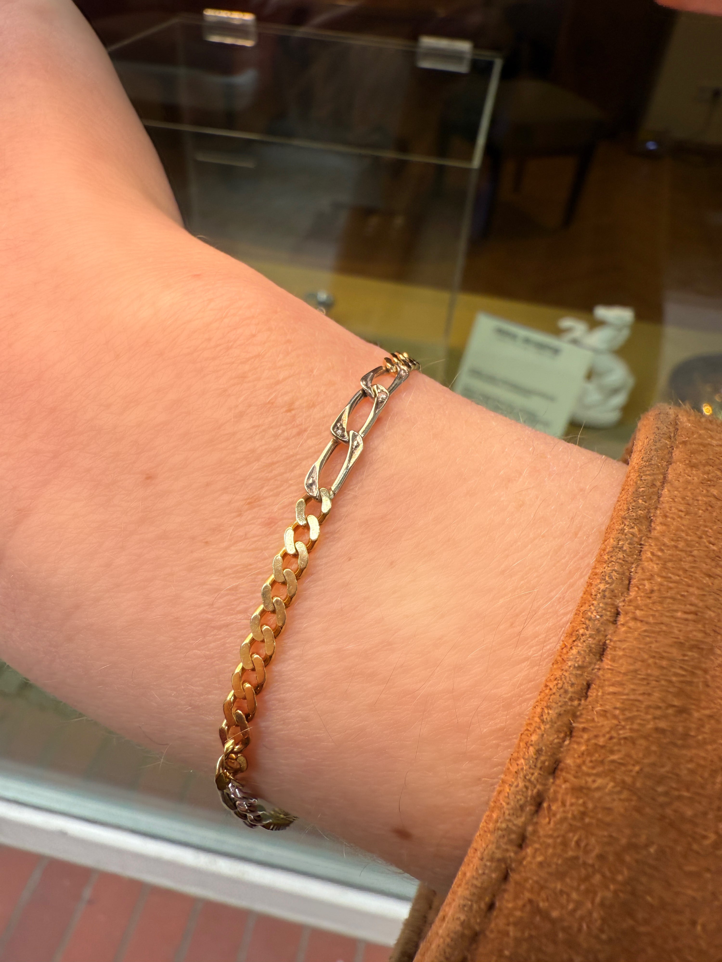 #991 8k Armband mit 6 Diamanten - 20cm