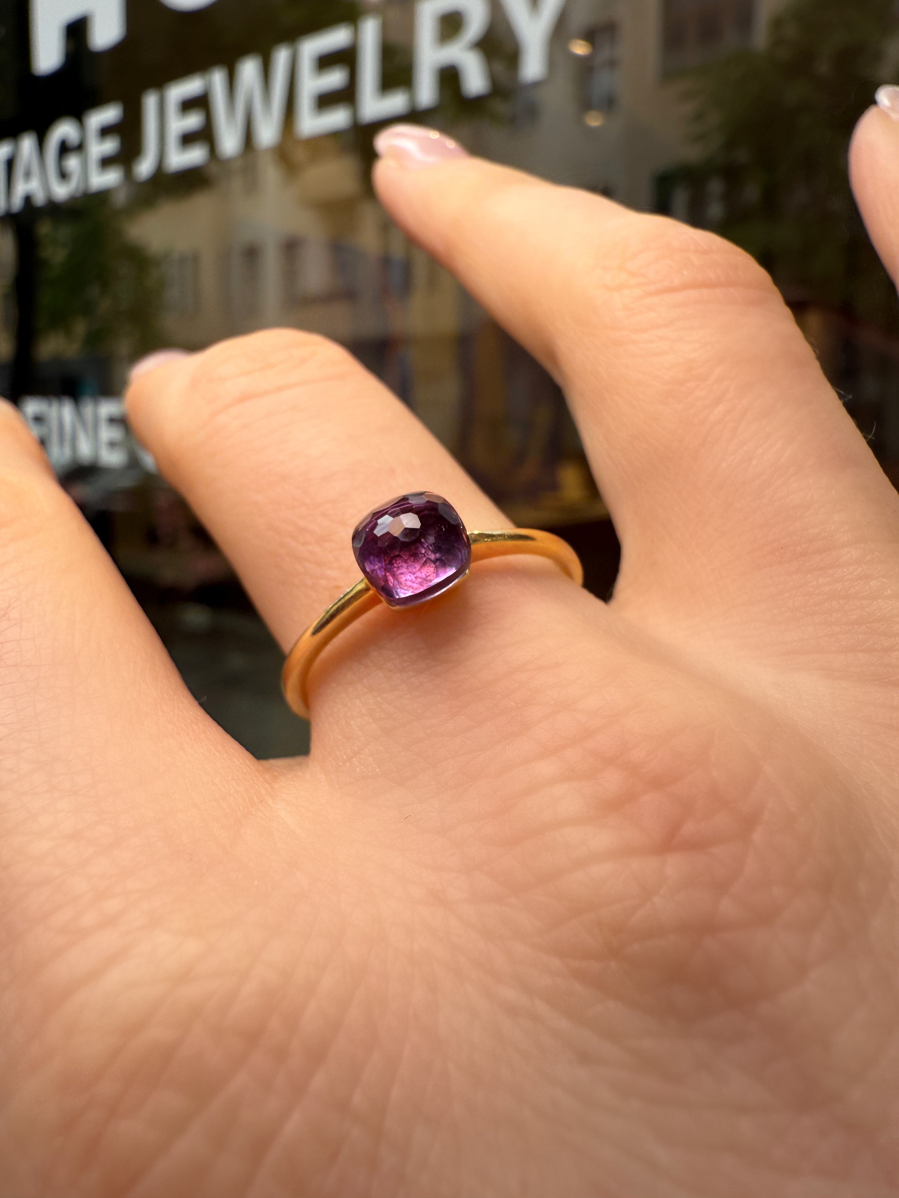 #962 14k Ring mit Amethyst - RG 59.5
