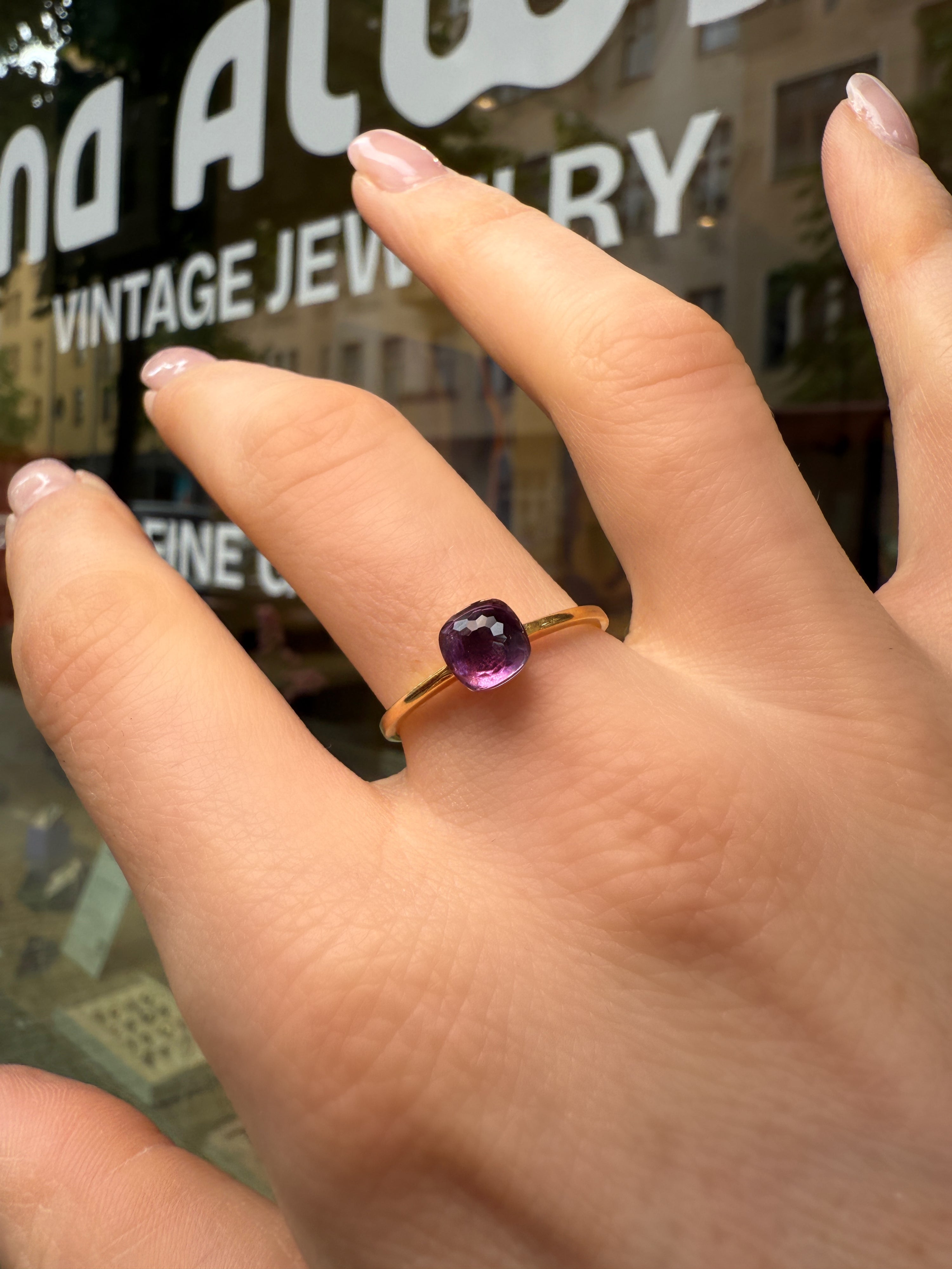 #962 14k Ring mit Amethyst - RG 59.5