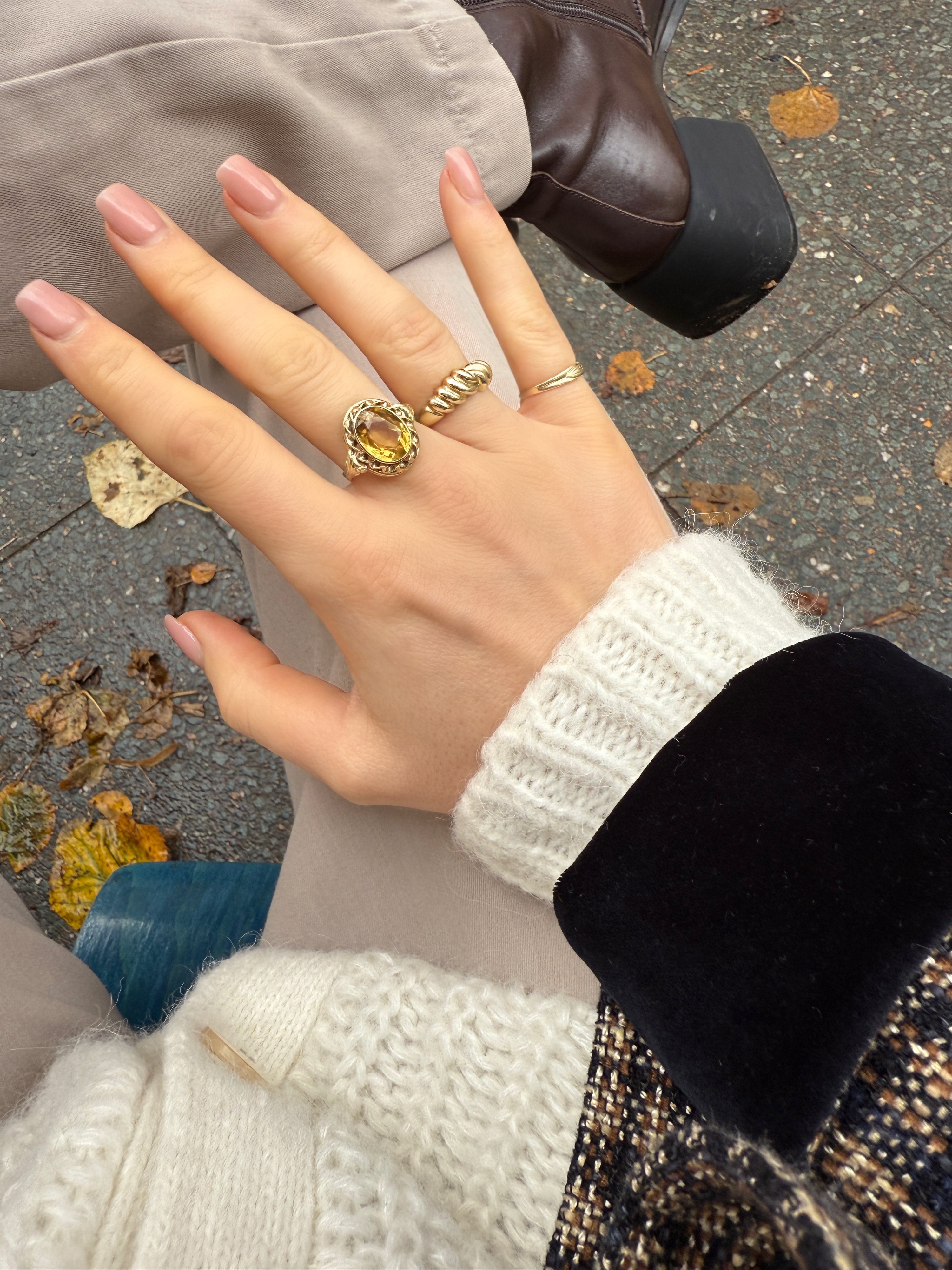 #261 8k Ring mit Citrin - RG 56