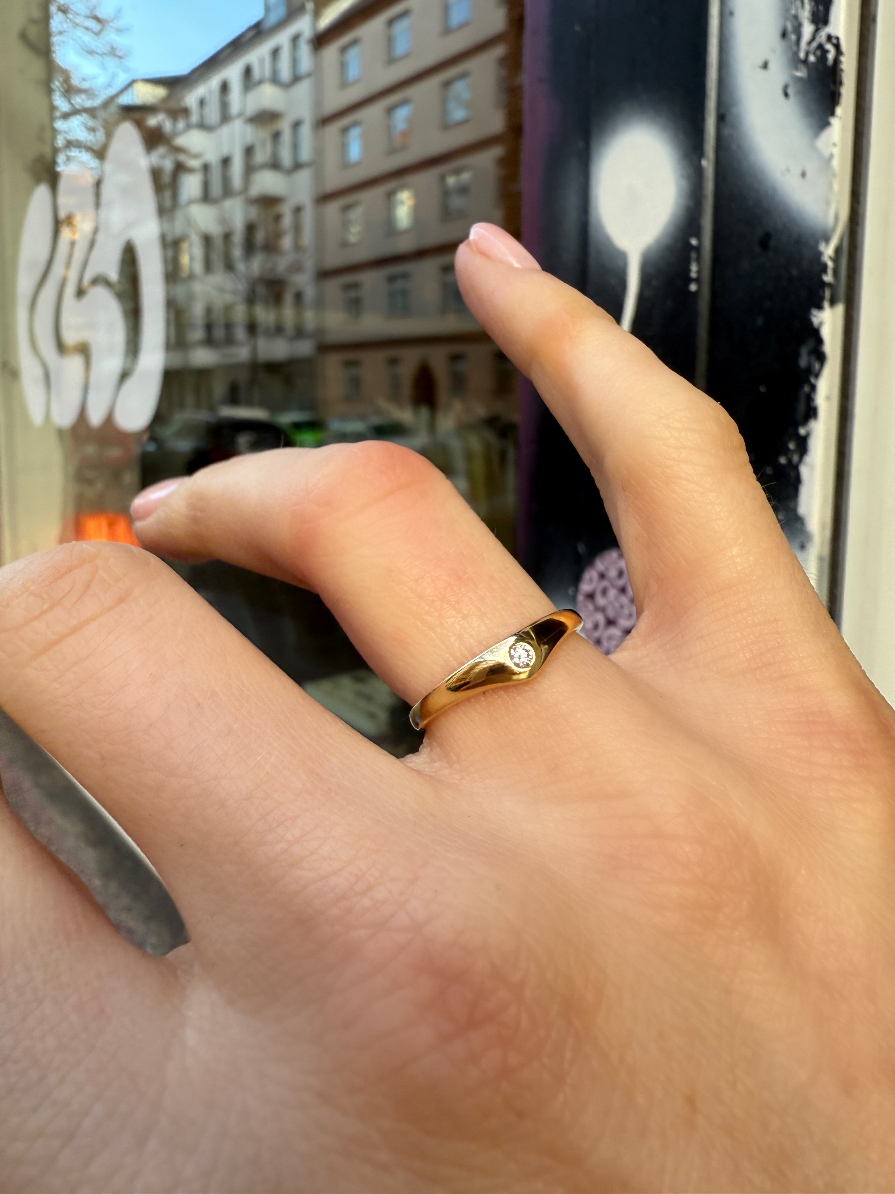 #396 18k Tiffany & Co. Diamantring - RG 50