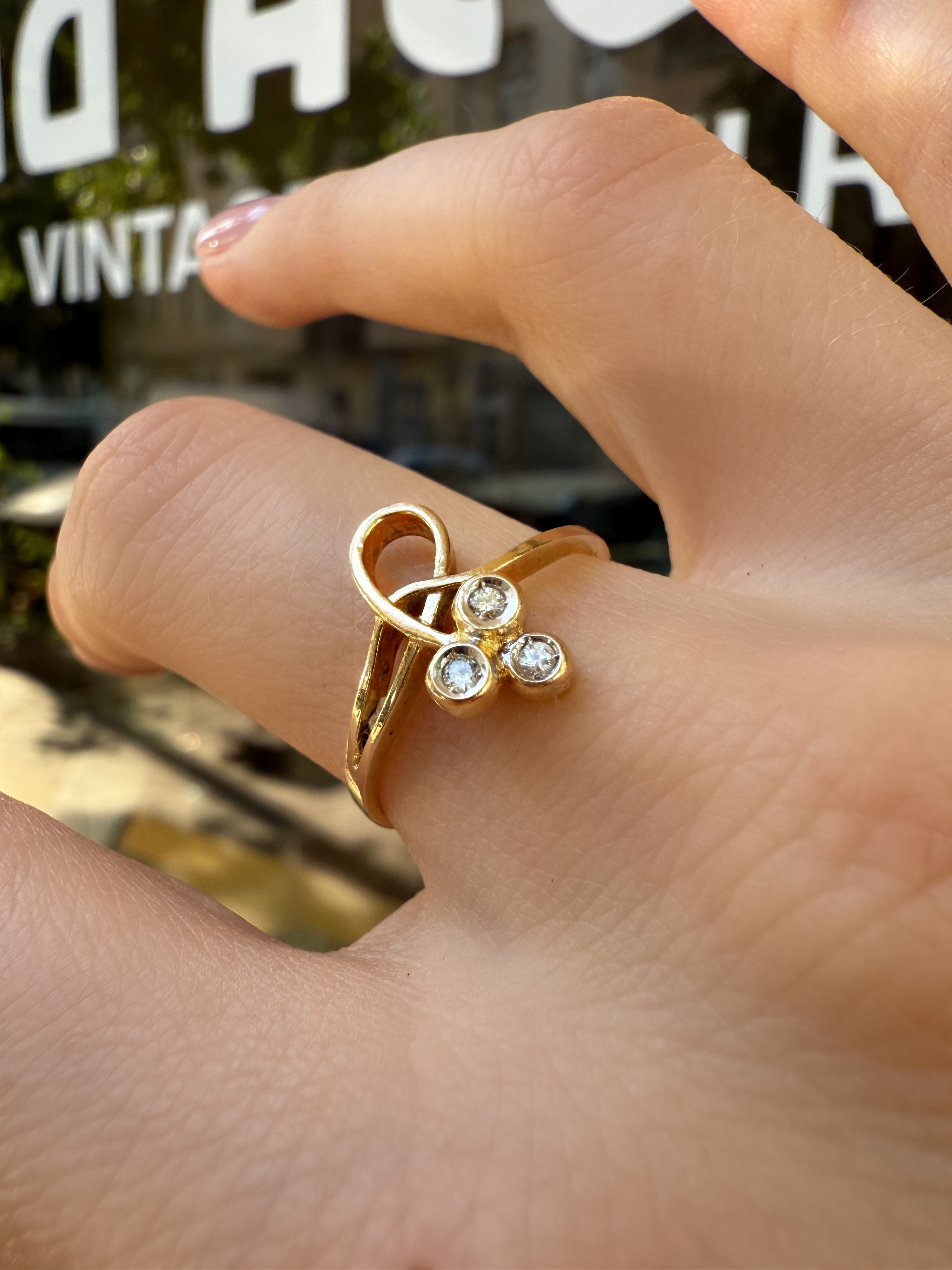 #1181 14k Ring mit Diamanten - RG 57