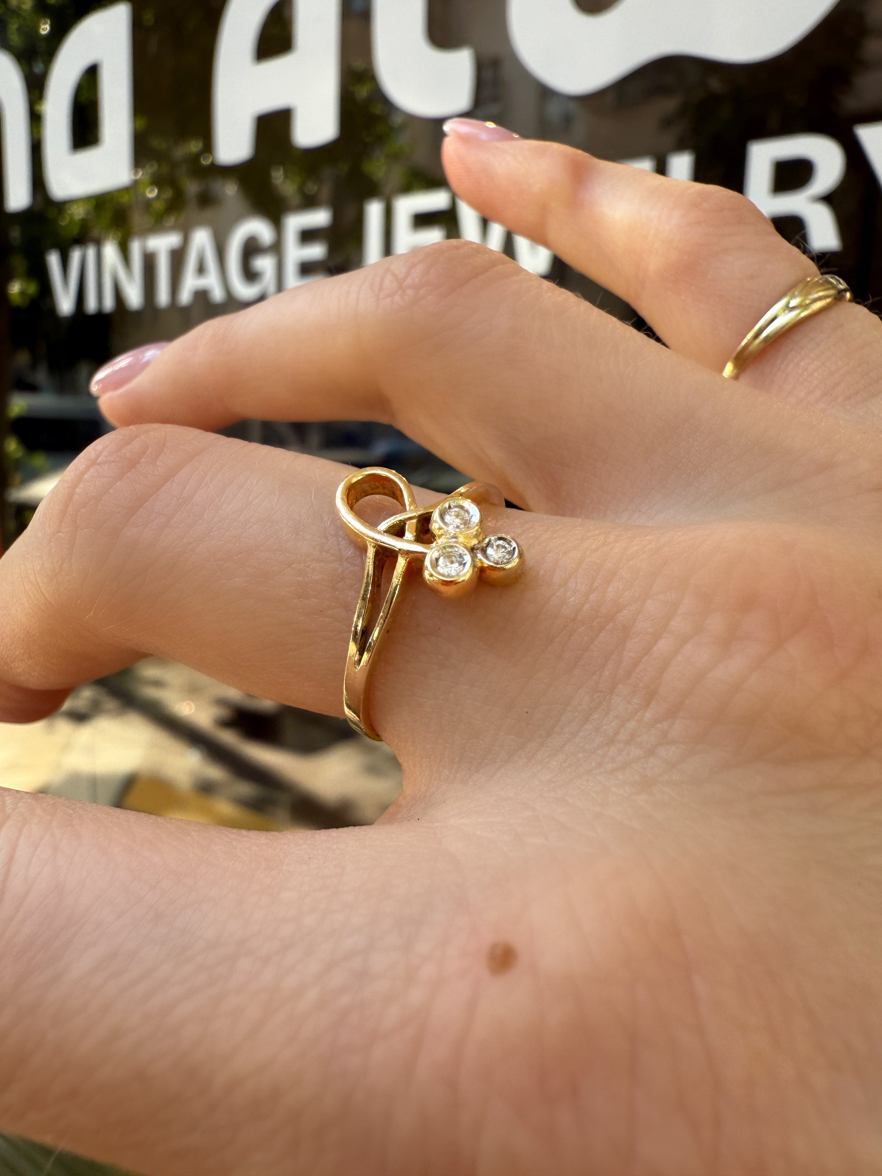 #1181 14k Ring mit Diamanten - RG 57