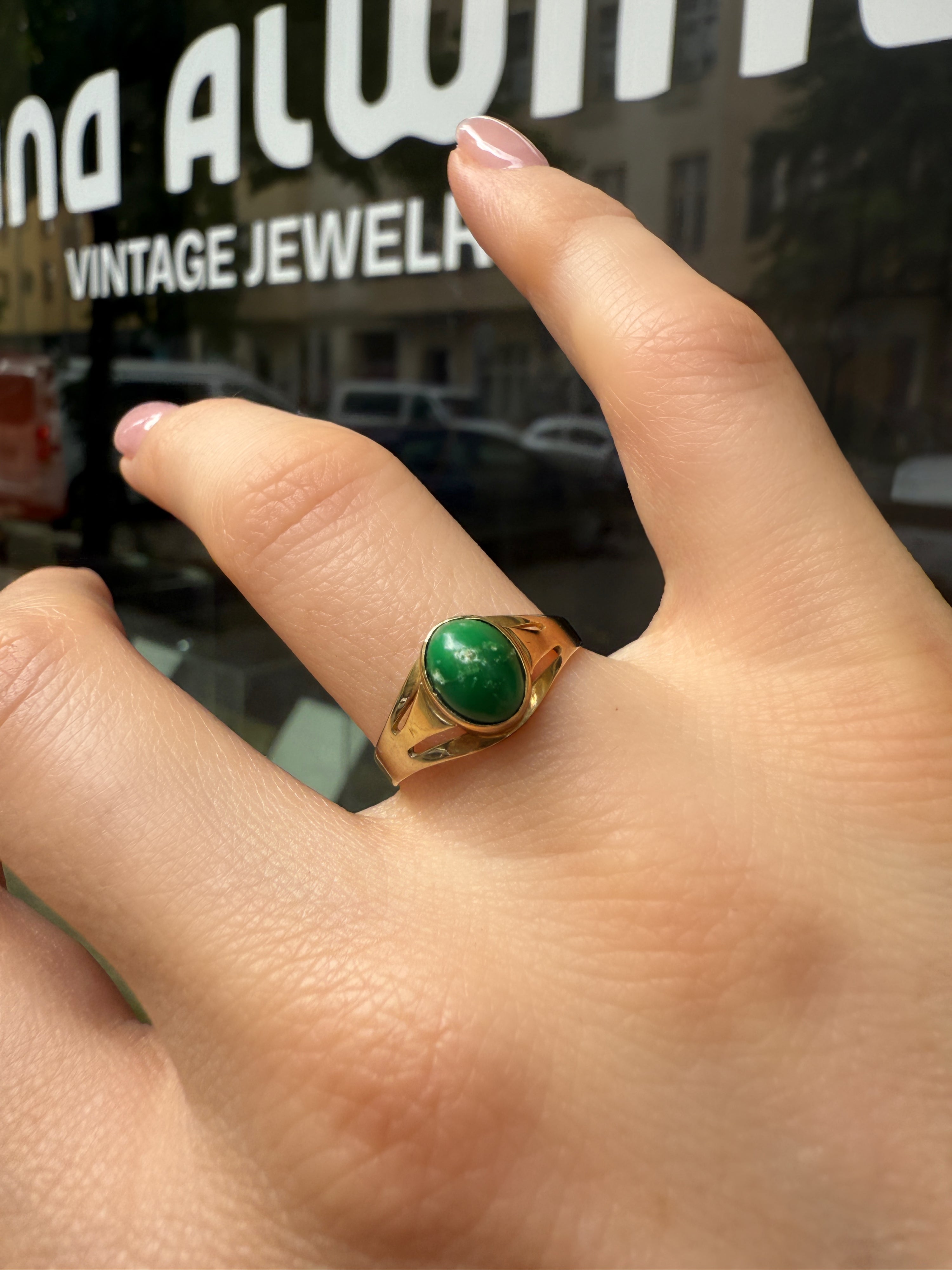 #1190 8k Ring mit Aventurin - RG 55