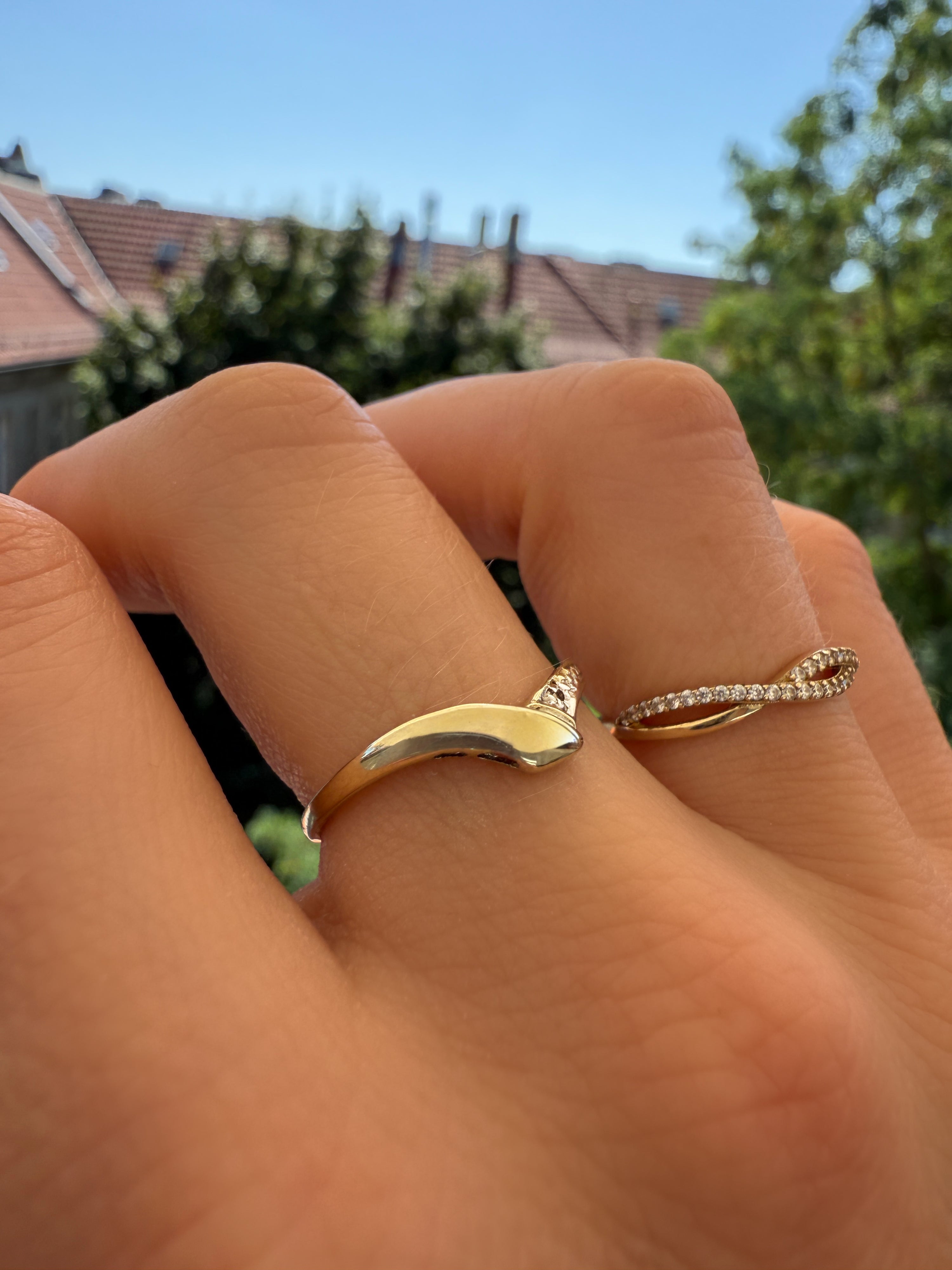 #83 8k Ring mit Diamant - RG 56