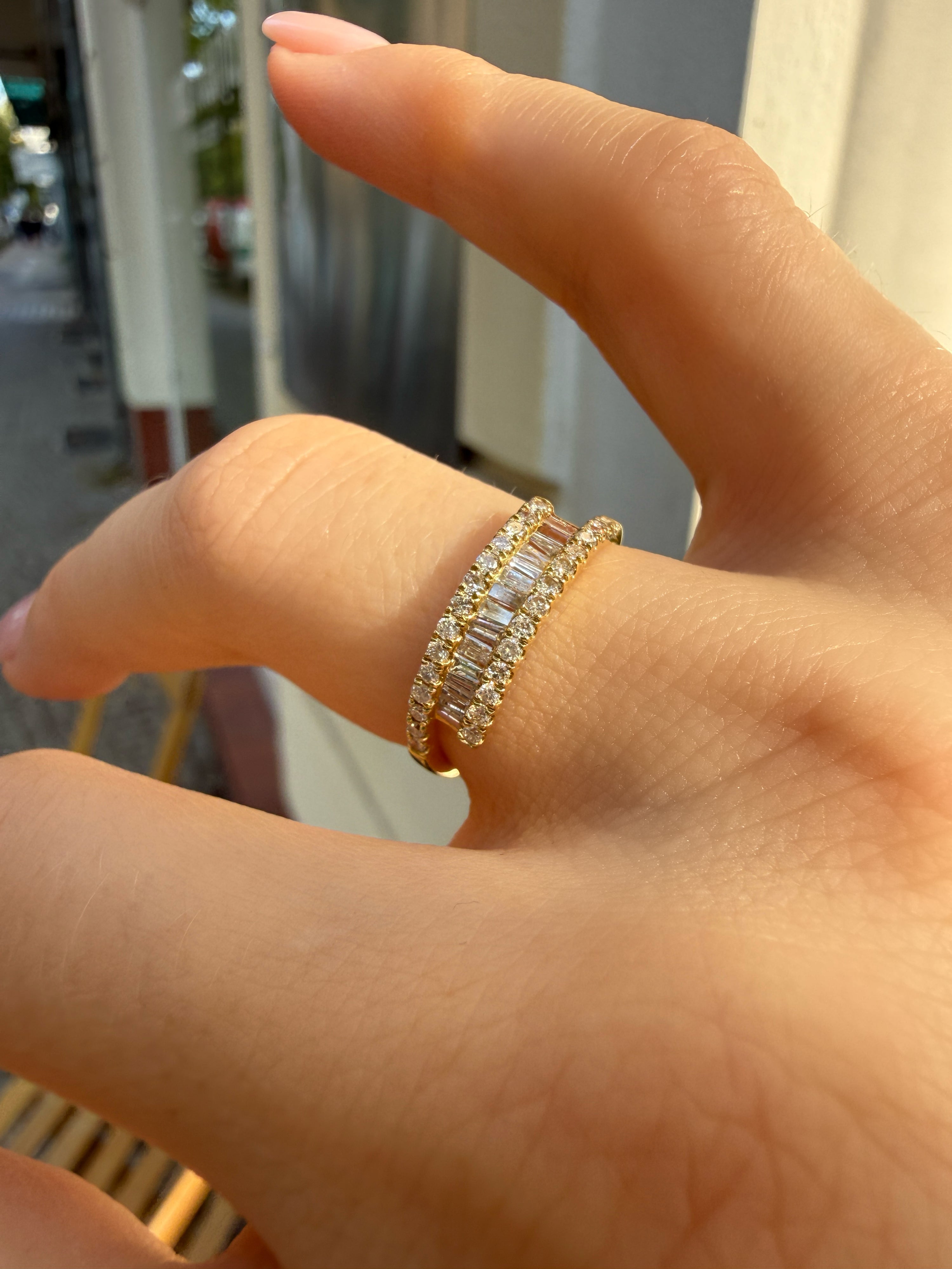 #1419 18k Ring mit 42 Diamanten - RG 53