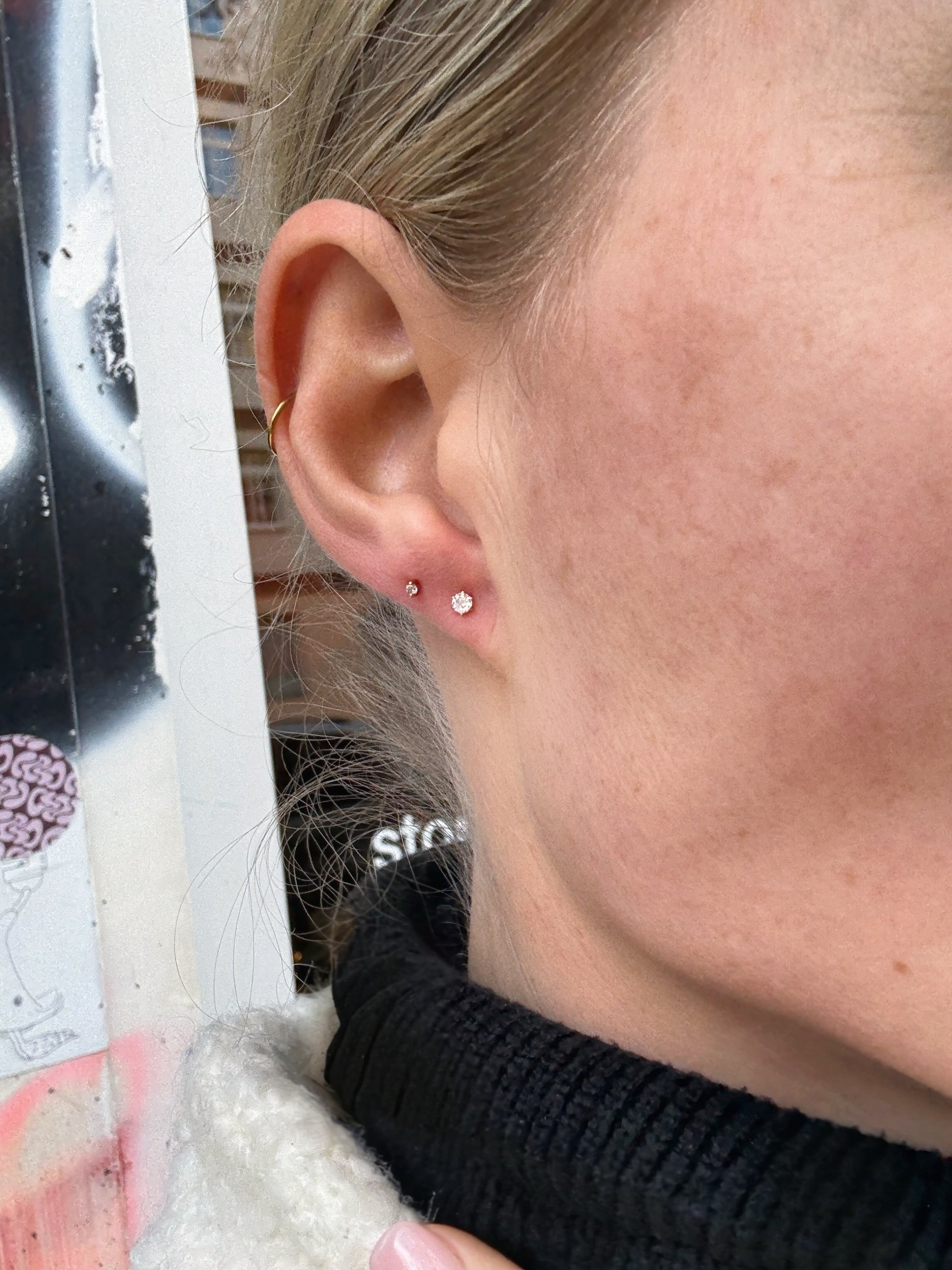 #405 18k Diamantohrringe - 0,12 ct.