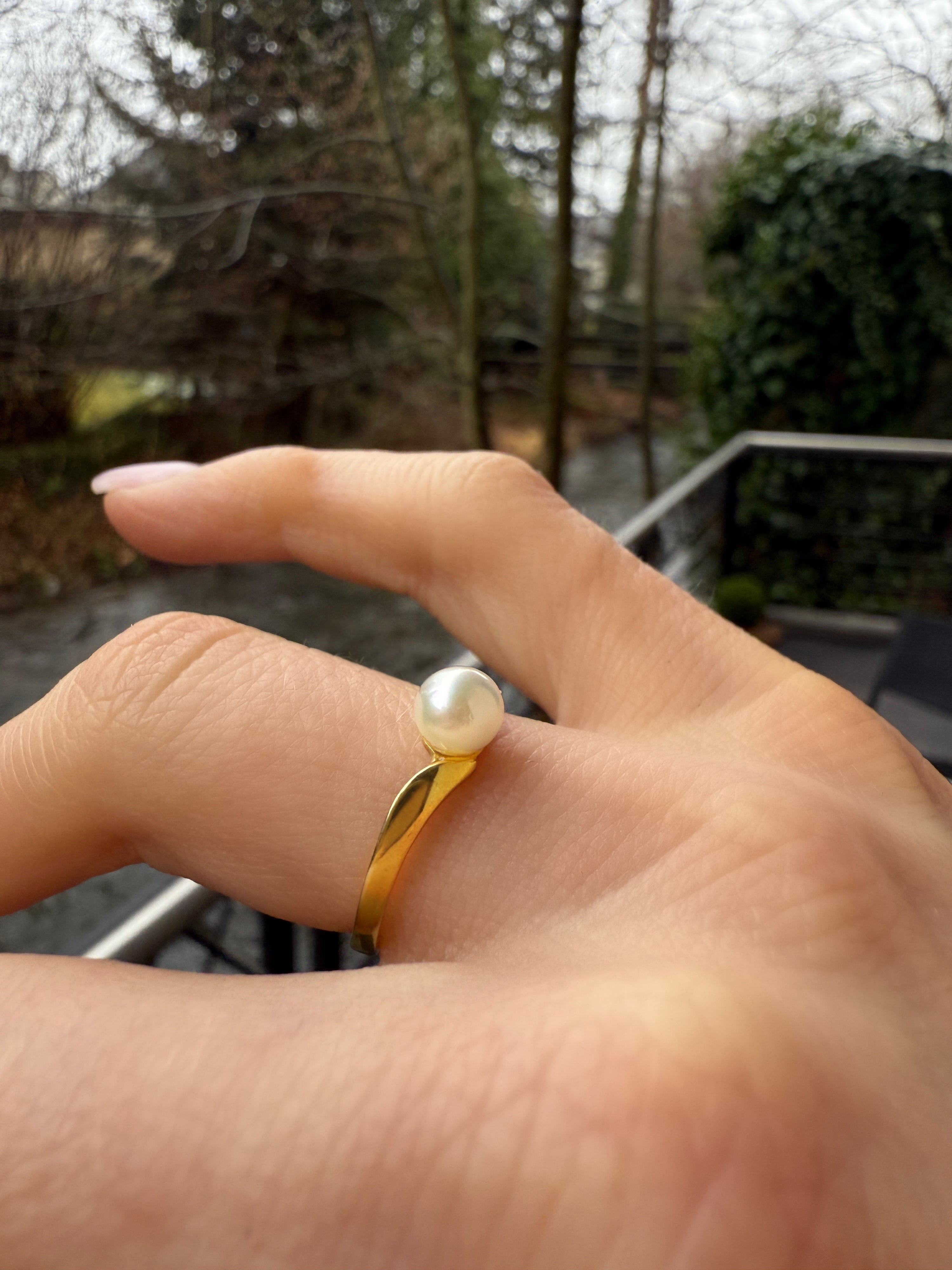 #547 8k Ring mit Perle - RG 57