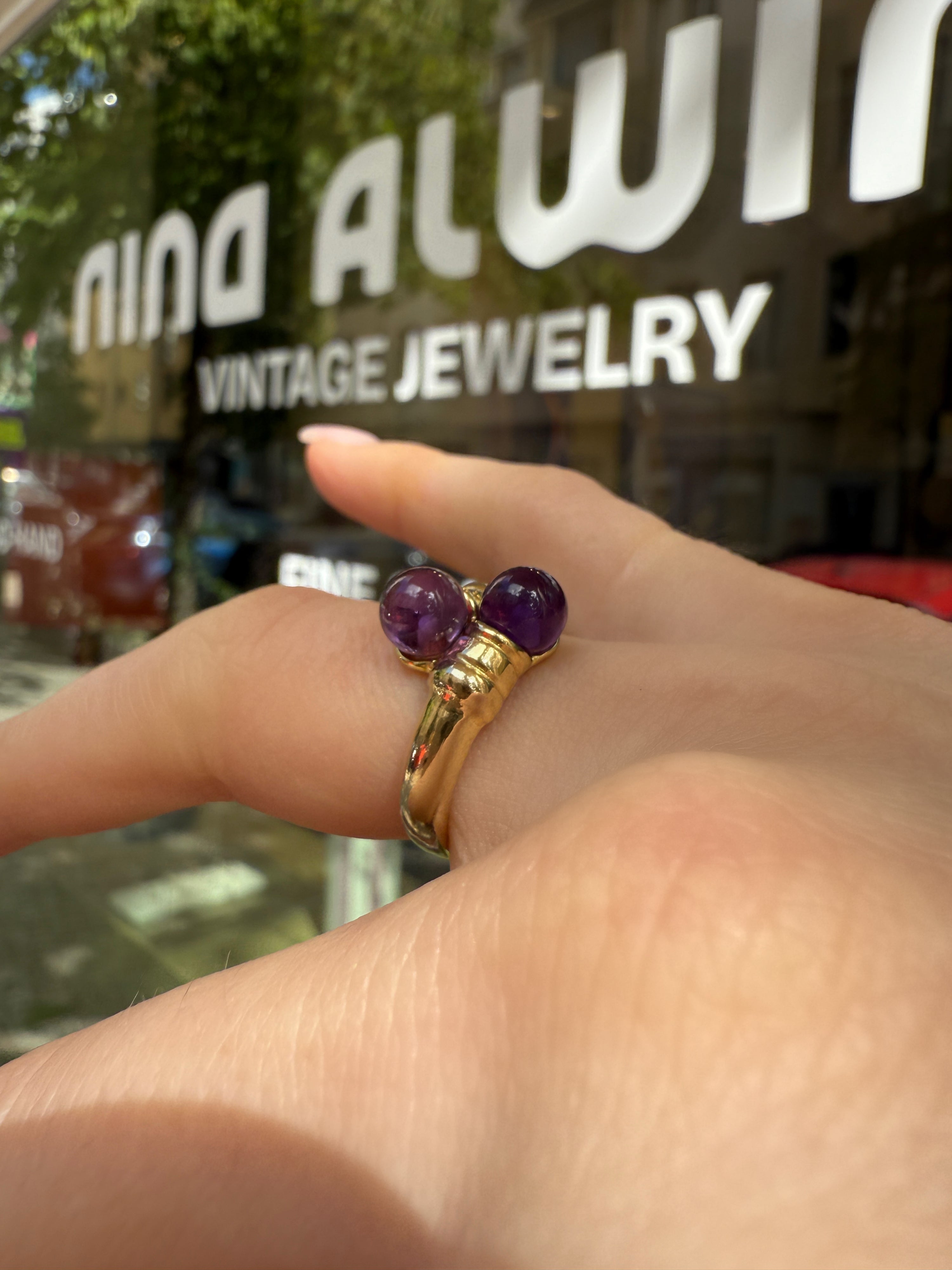 #1188 14k Ring with Pearls & Diamonds - Ring Size 58