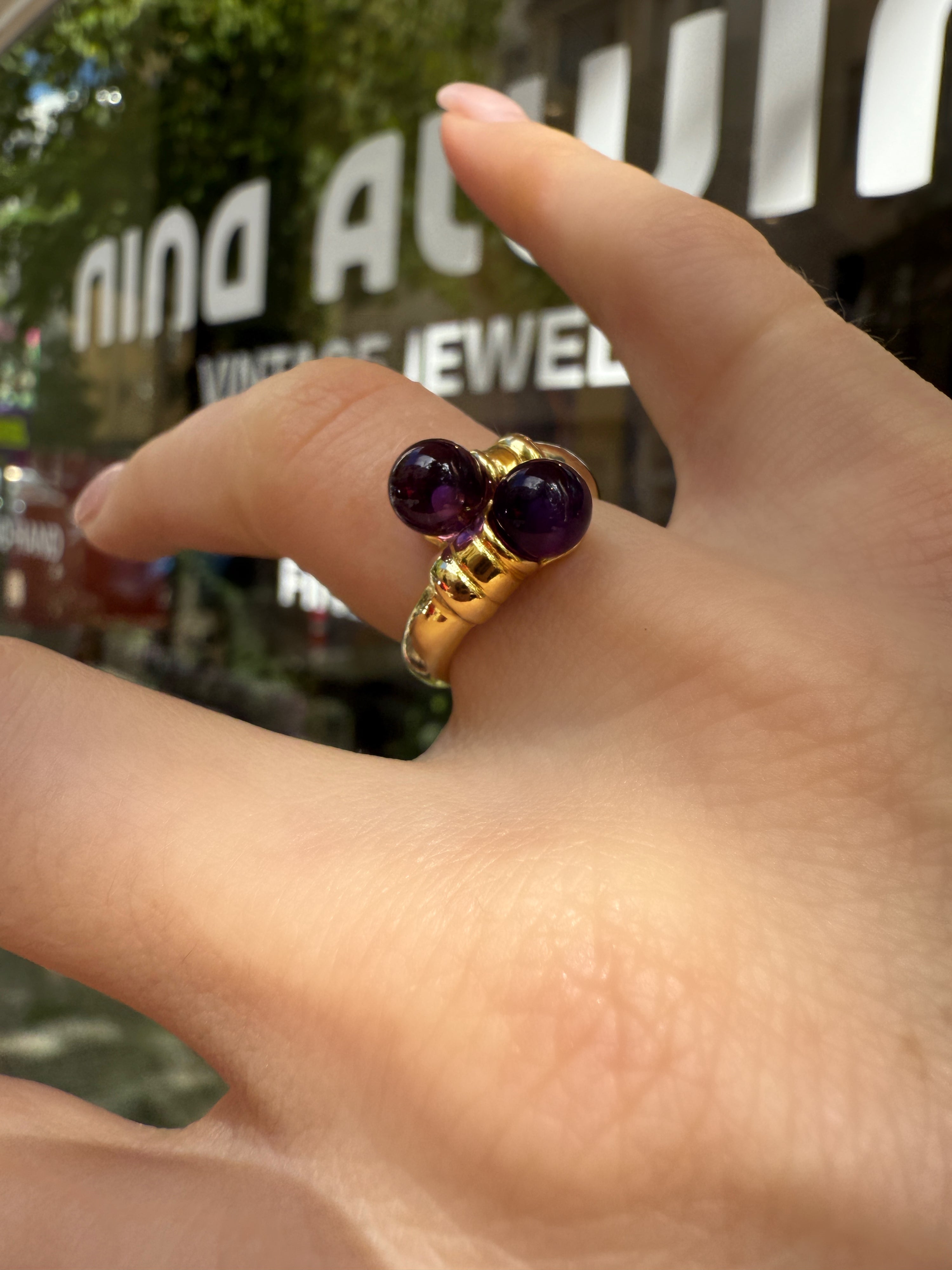 #1188 14k Ring with Pearls & Diamonds - Ring Size 58