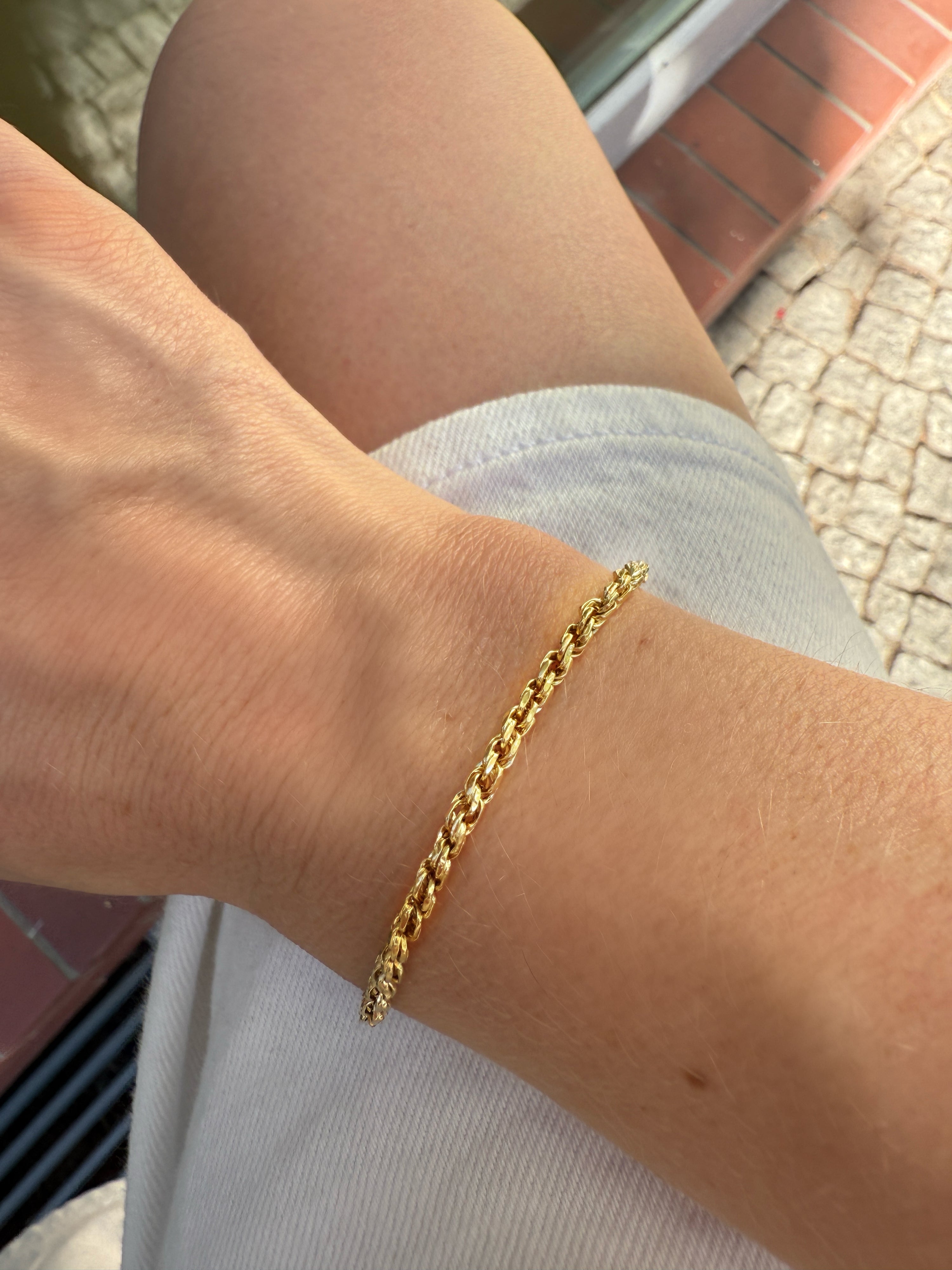 #1268 14k Kordelarmband - 20cm