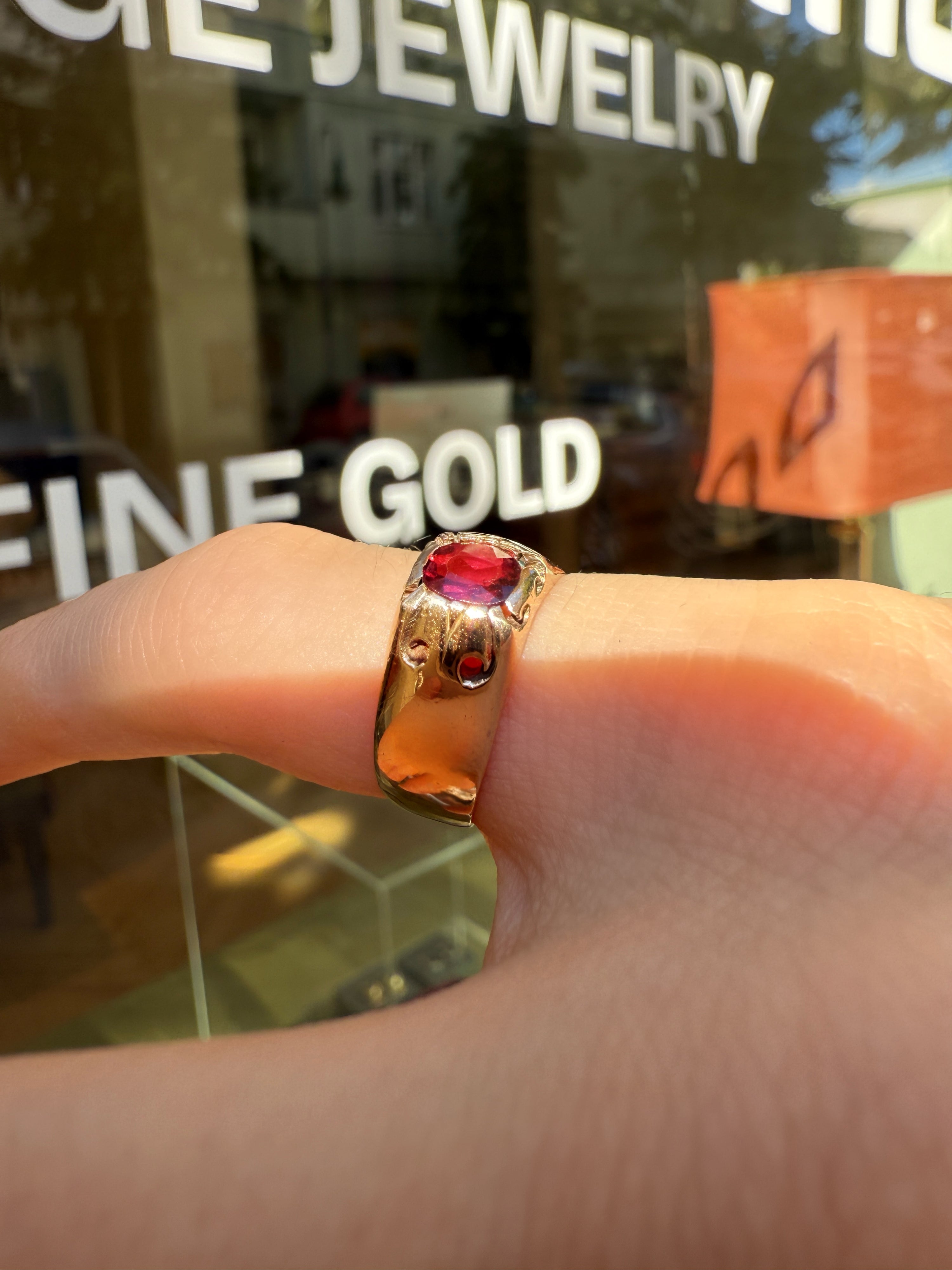 #1188 14k Ring with Pearls & Diamonds - Ring Size 58