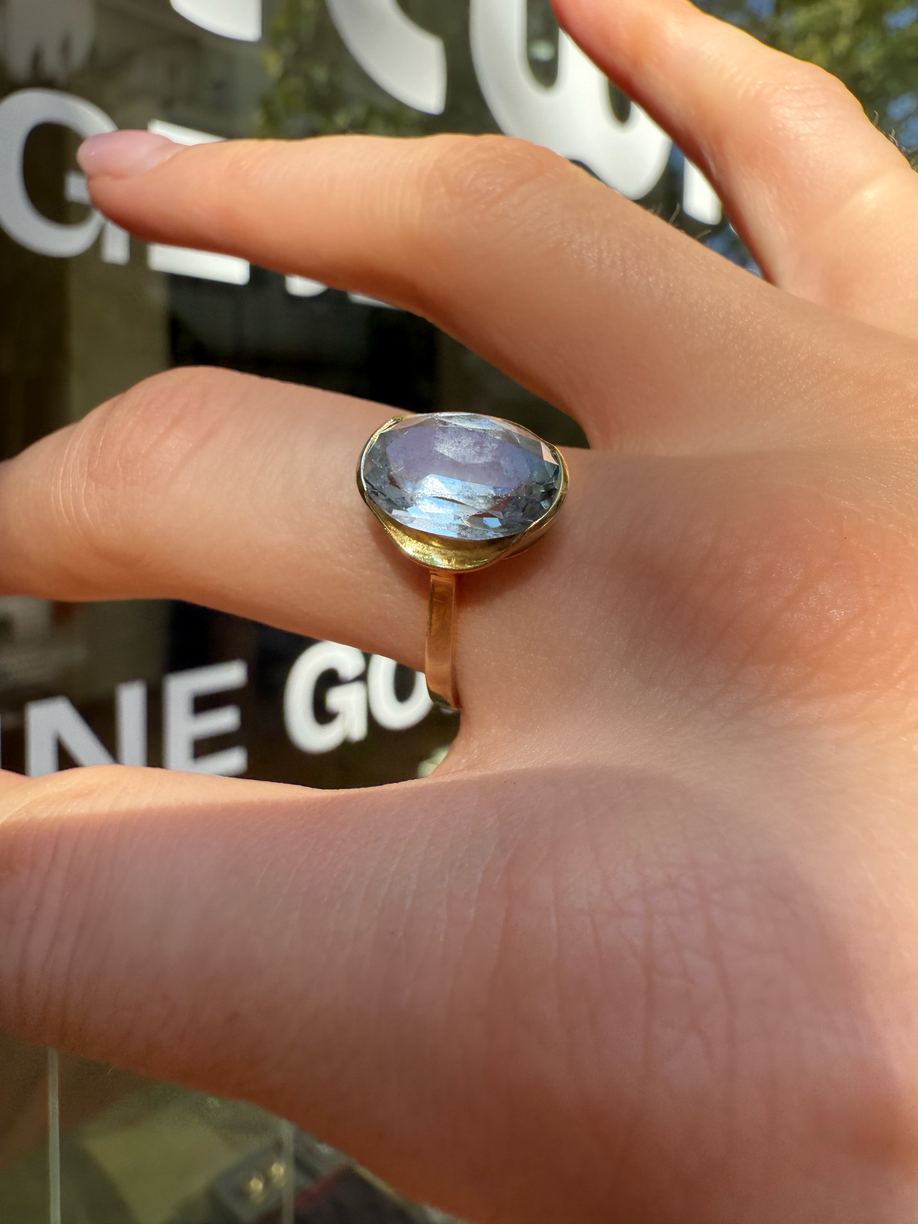 #1188 14k Ring with Pearls & Diamonds - Ring Size 58
