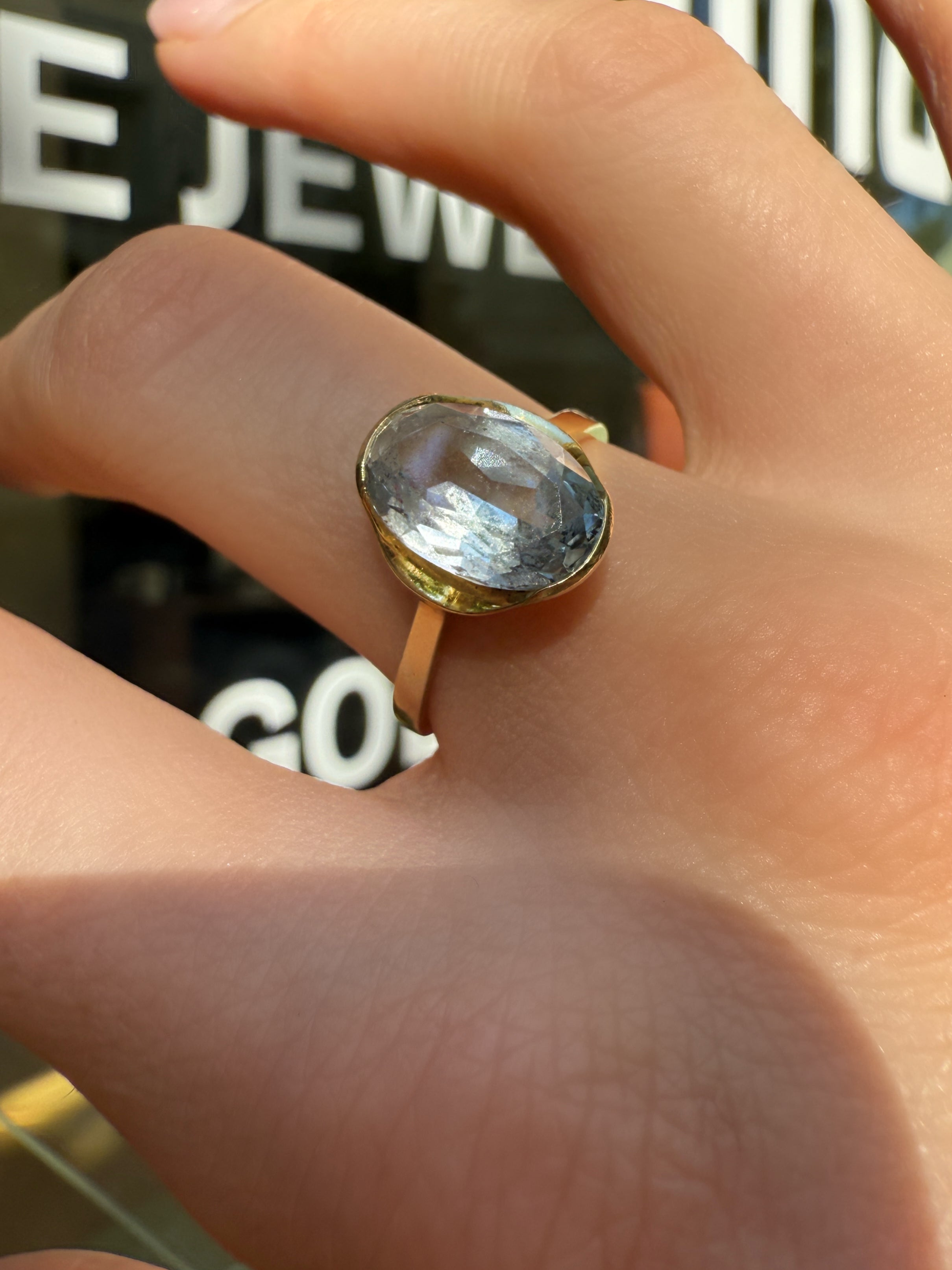 #1188 14k Ring with Pearls & Diamonds - Ring Size 58