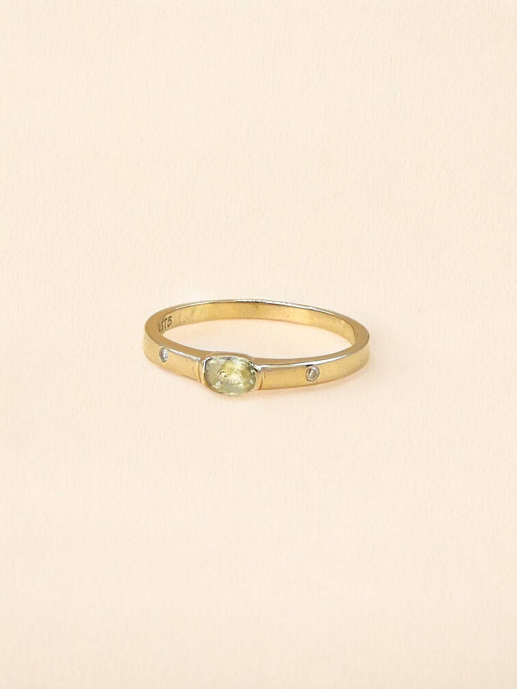 #24 Ring mit hellgrünen Prasiolith - RG 54