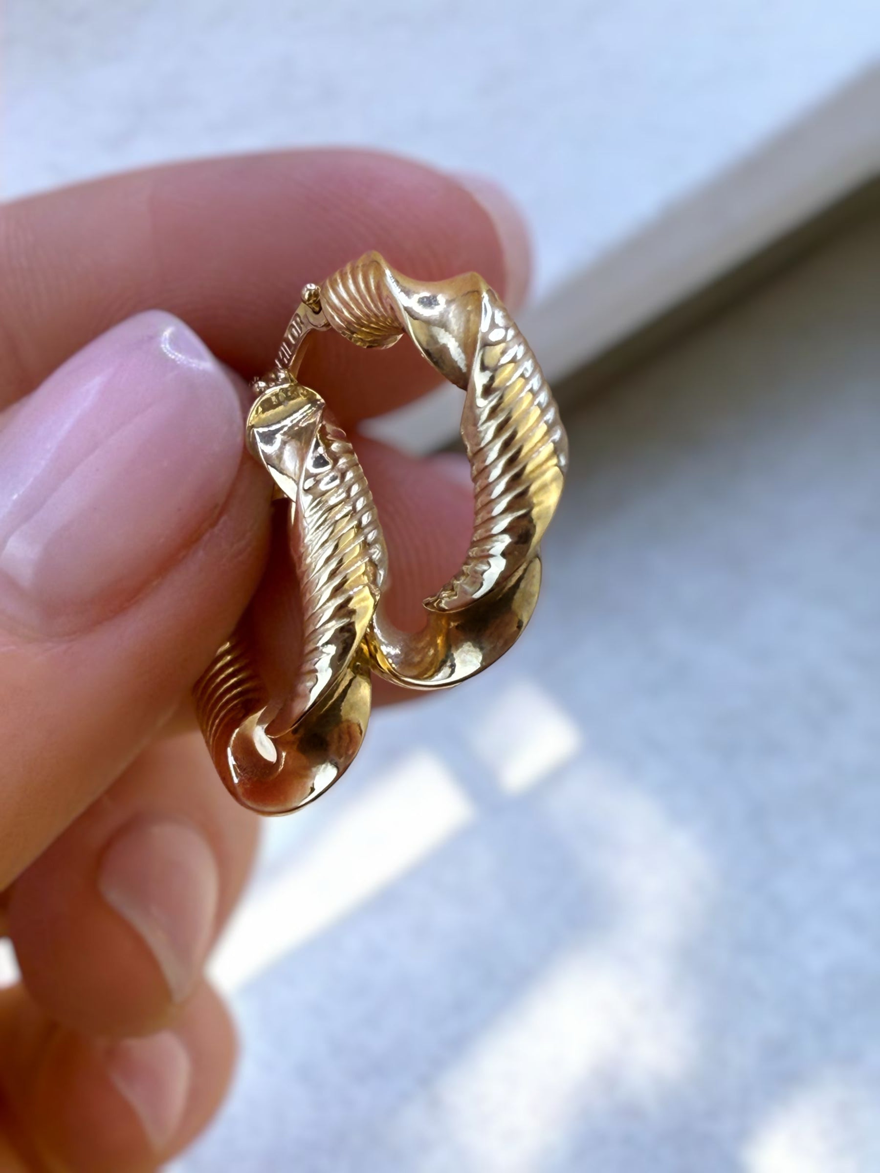 #26 Creolen 14k massives Gold