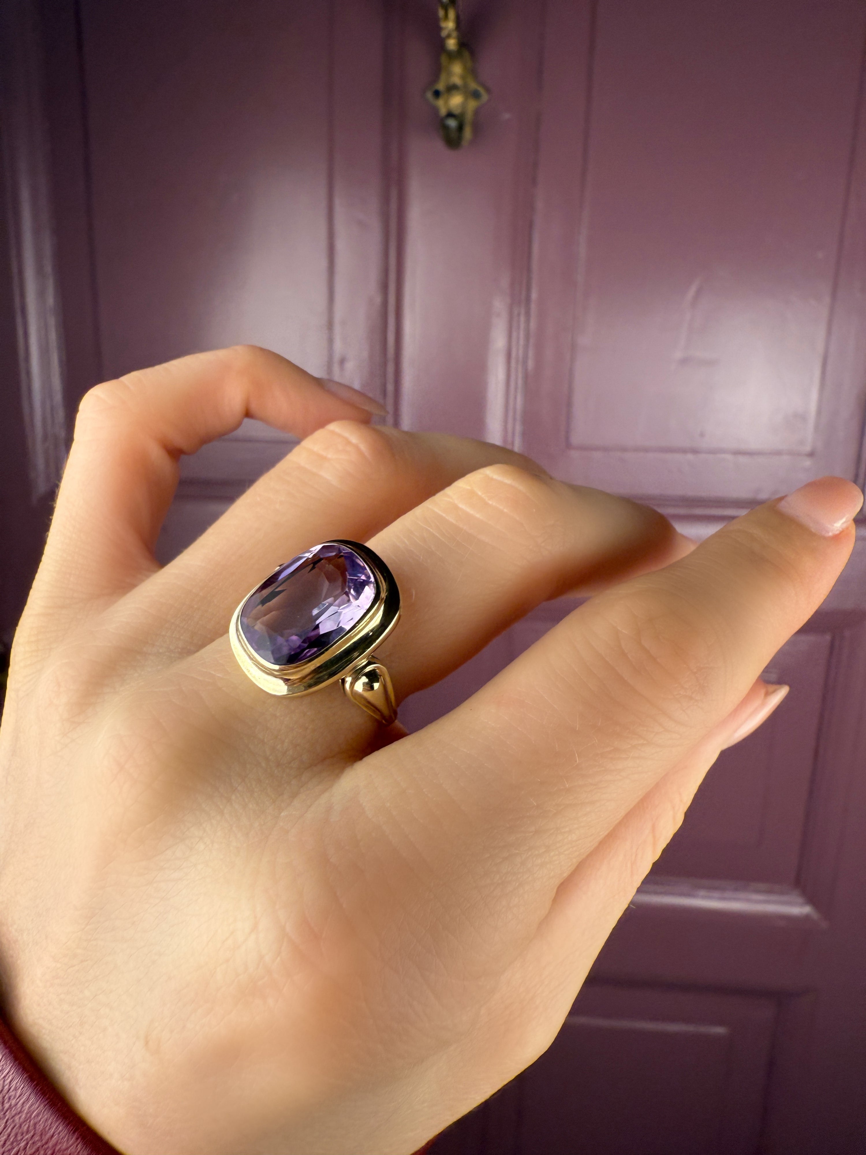 #195 8k Ring mit Amethyst - RG 56