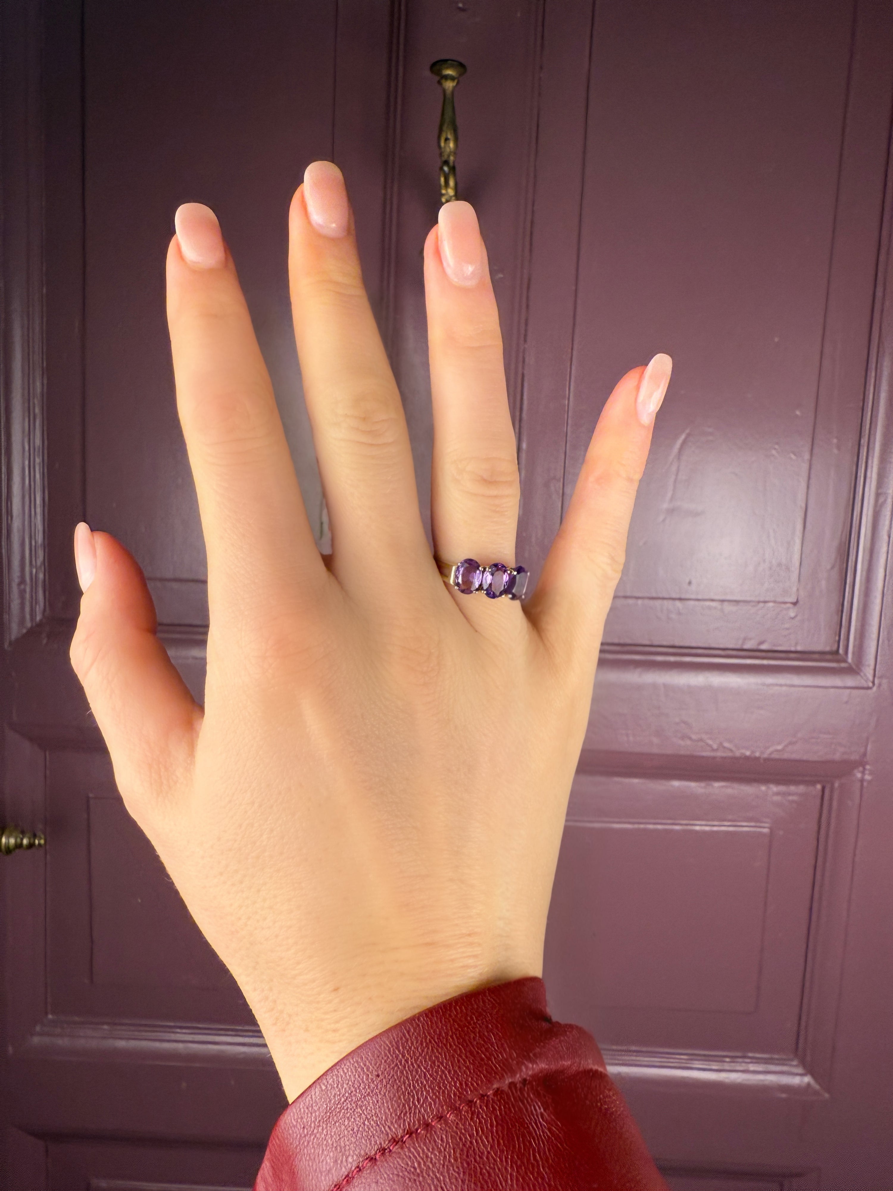 #197 8k Ring mit Amethyst - RG 54