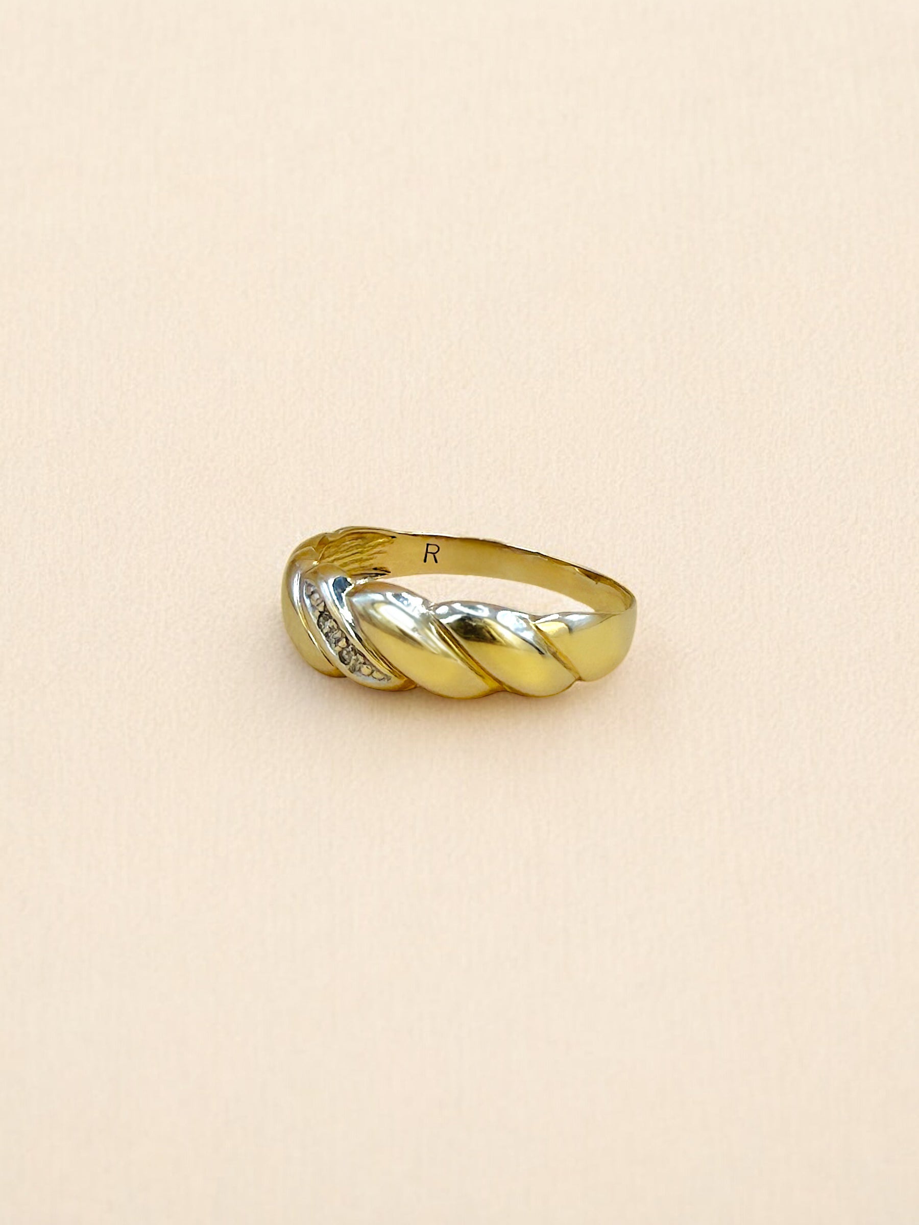#30: Baguette Ring mit 1 Diamant - RG 50