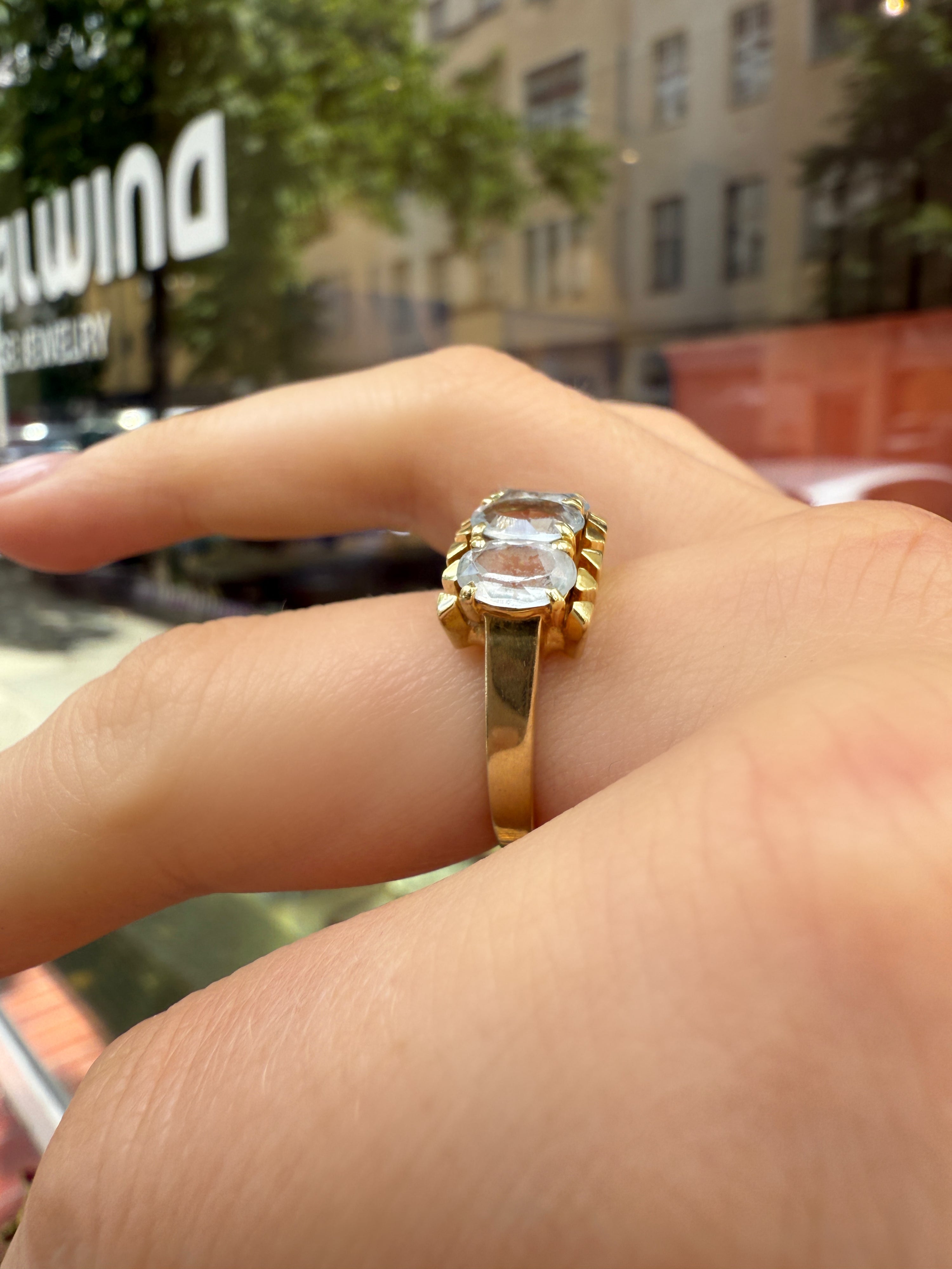 #1059 14k Ring with Spinels - RG 56