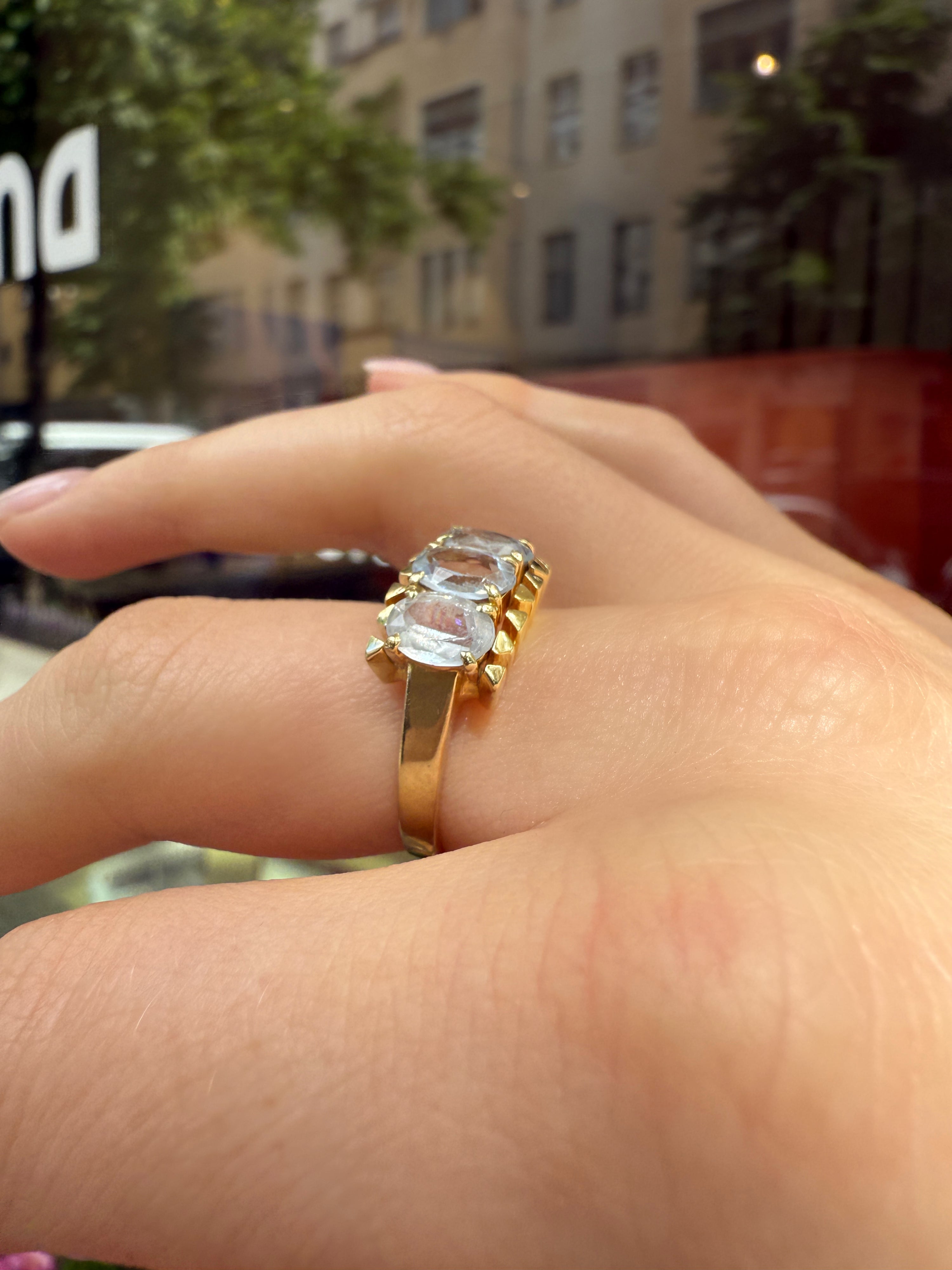 #1059 14k Ring with Spinels - RG 56