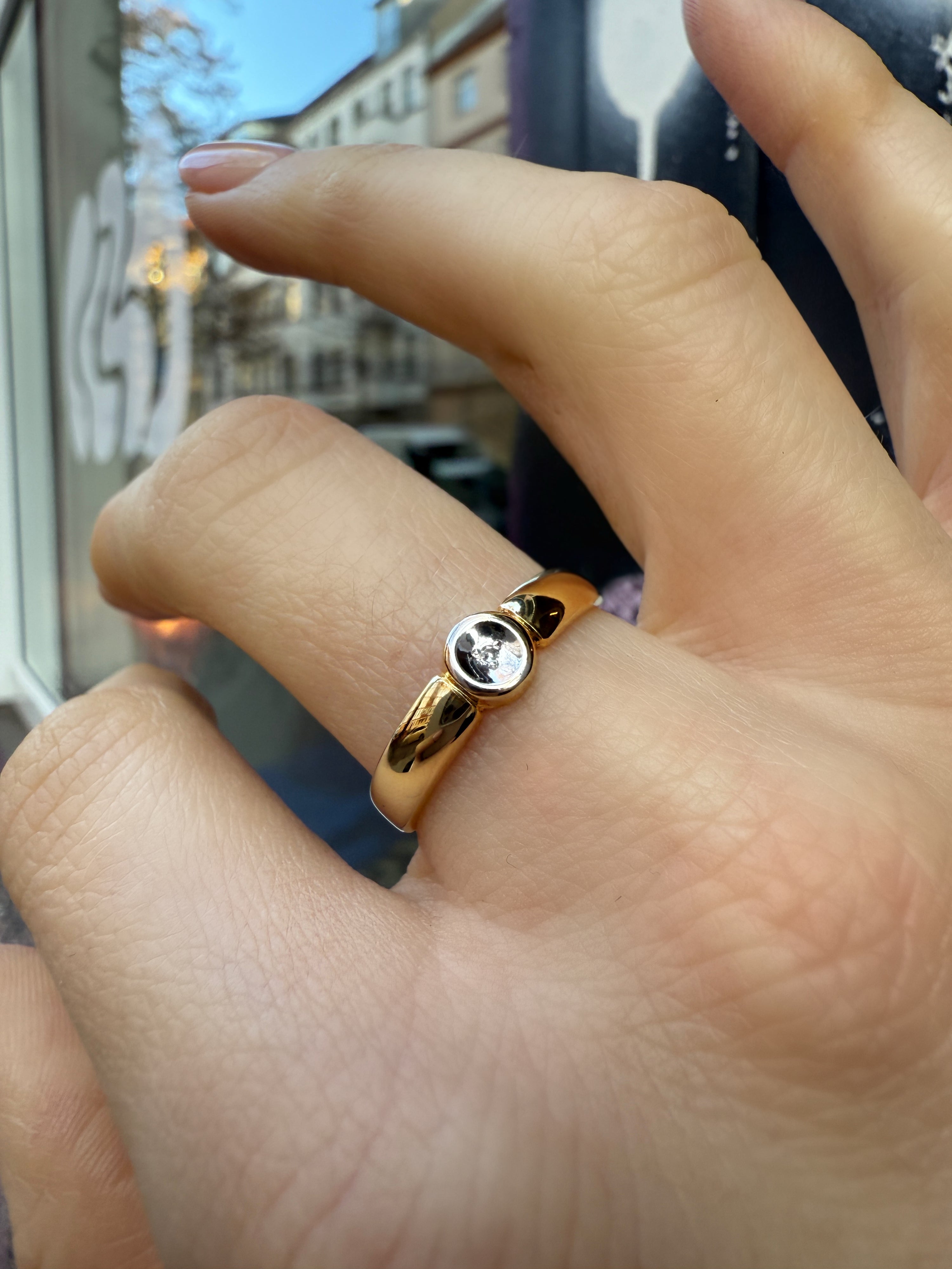 #431 8k Ring mit Diamant - RG 59